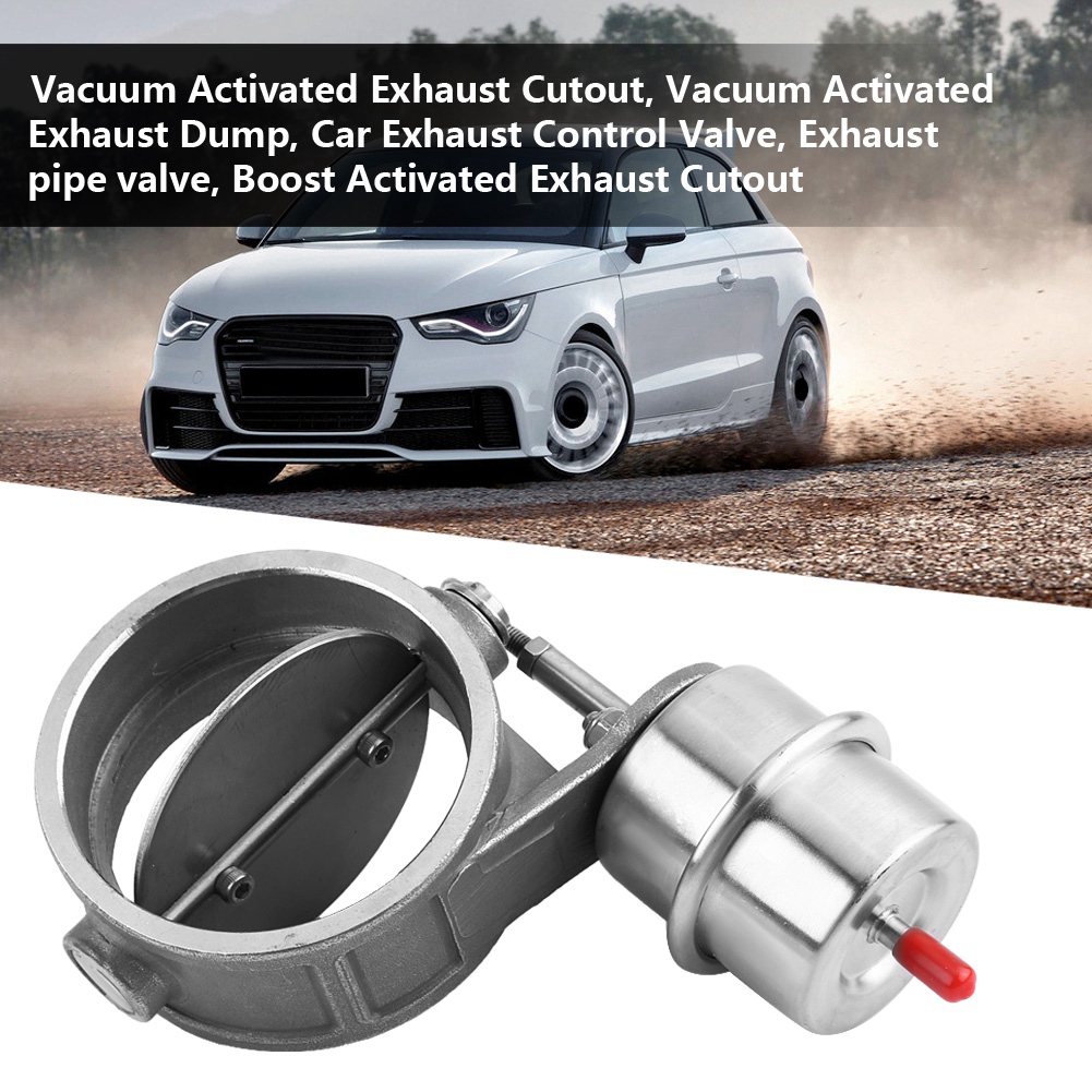 3-zoll-auspuffklappe (offen), Unterdruckregelventil Zur Abgasabschaltung, Unterdruckaktiviert, Automatisches Blow-off-system, Edelstahl, Kompatibel Mit Autoabgasanlagen
