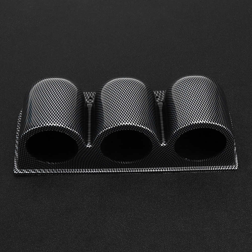 52 Mm/2 Zoll 3-loch-dreifach-instrumentenhalterung Im Carbonfaser-stil Für Auto-armaturenbrett