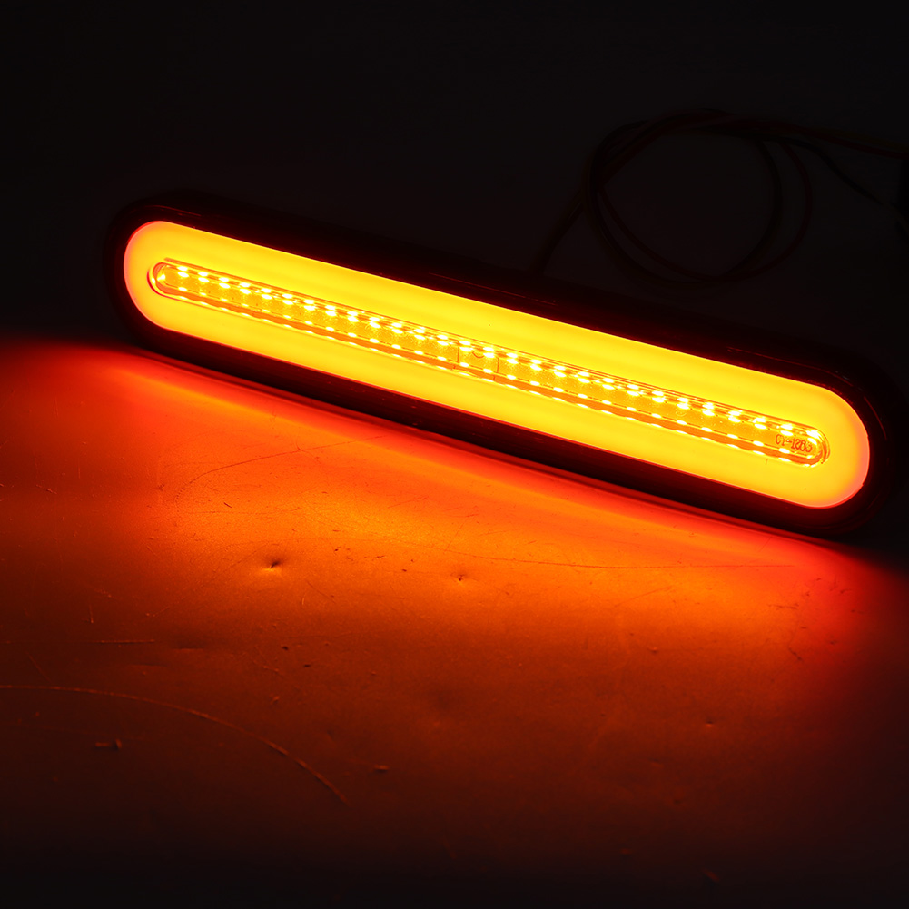 100 Leds 3-in-1 Wasserdichte Rückleuchte Mit Blinker, Bremslicht Und Stoppleuchte, 12v-24v, Gelb/rot