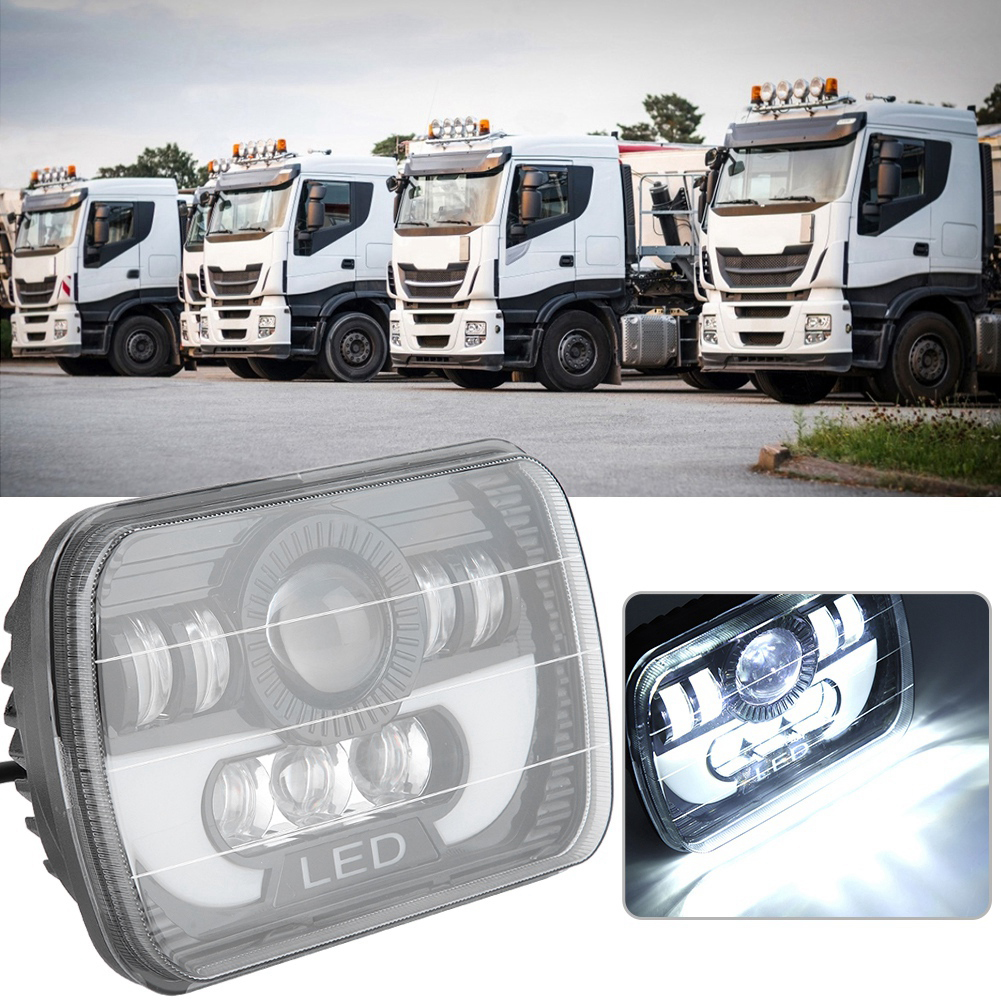 7-zoll-led-scheinwerfer (300 W, Wasserdicht) Für Jeep, Quadratischer Autoprojektor, Versiegelte Glühbirne, Fernlicht, Weißes Licht