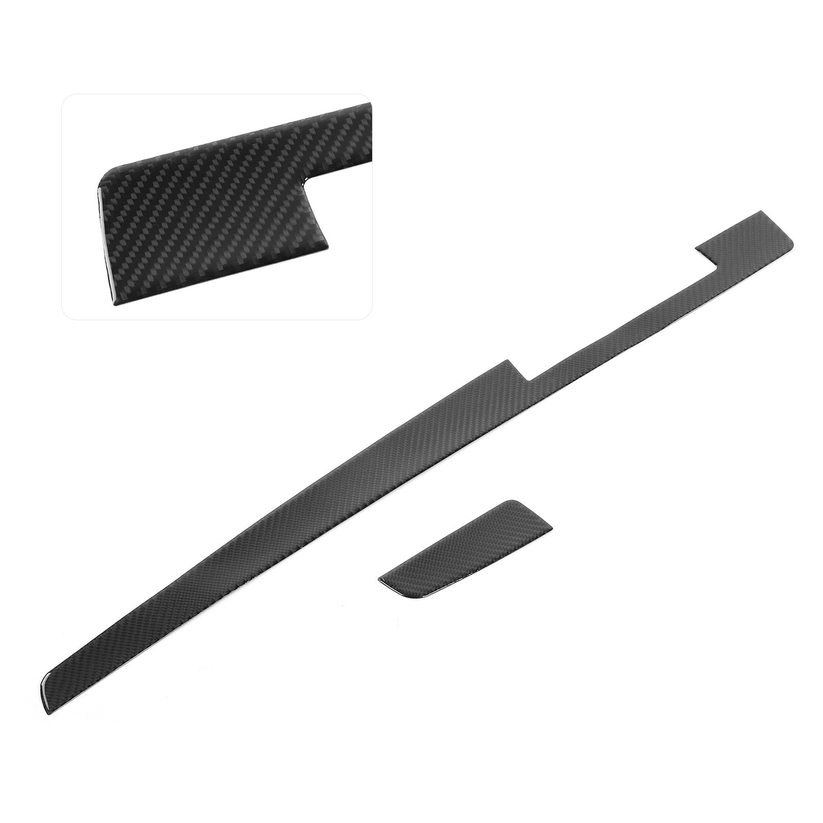 2 Armaturenbrettverkleidungen Aus Weicher Kohlefaser Für Rav4 1519, Mittelkonsolenabdeckung, Innenraumschutz, 2er-set