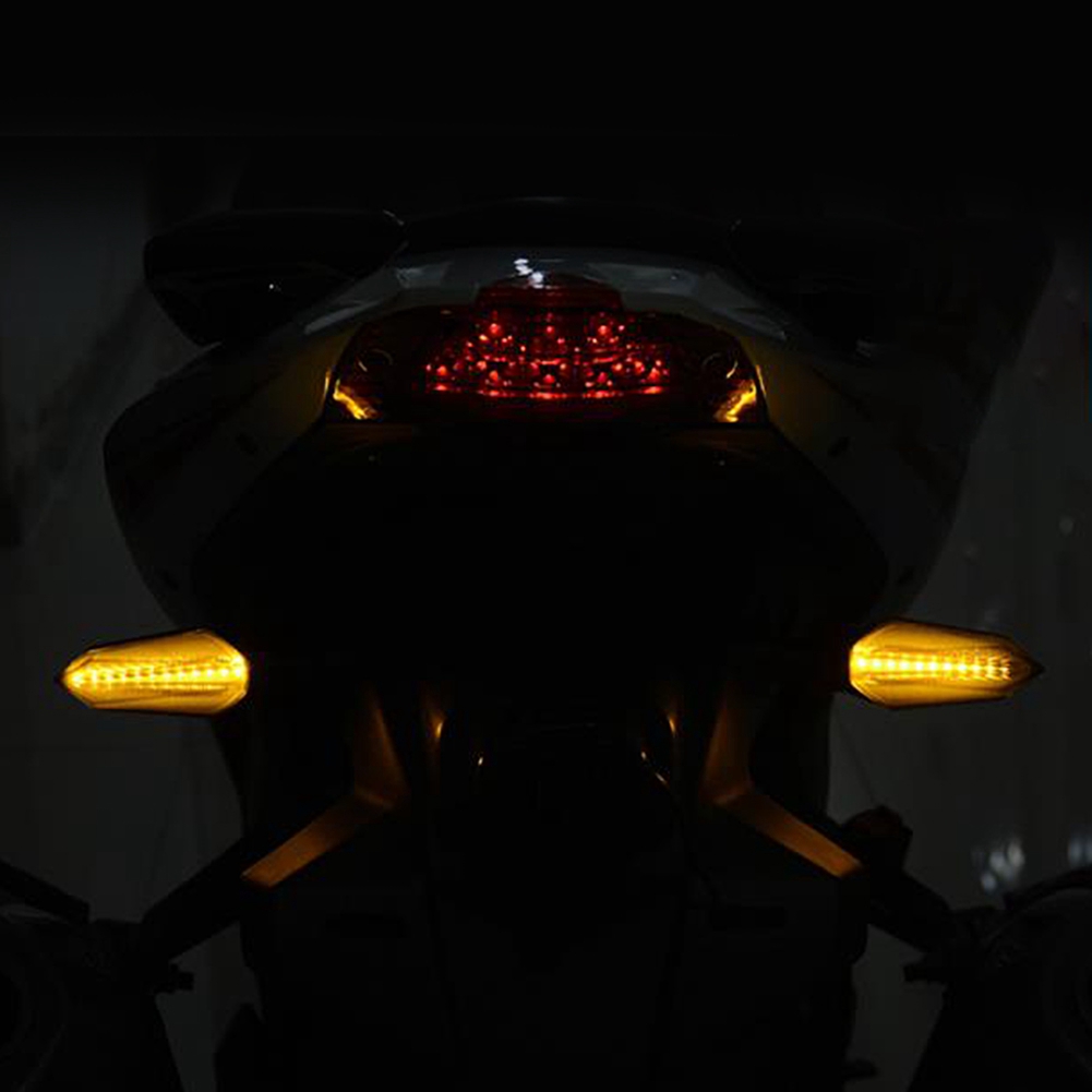 Motorrad-led-blinker, Gelb, Doppelseitig, 2 Stück, Universelle Flüssigkeitsanzeigeleuchten