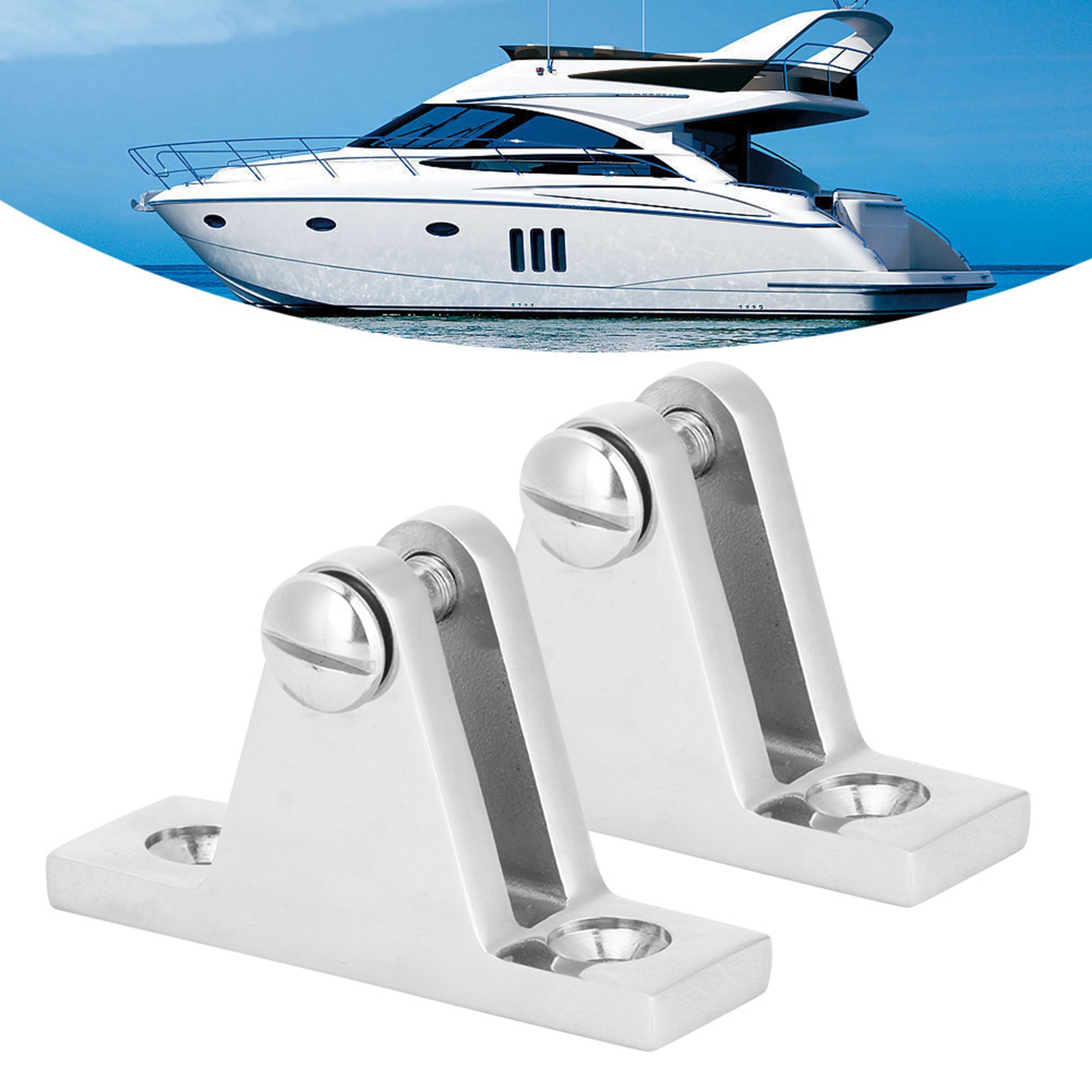 2 Stück Marine Scharnierhalterung Bimini-top Bergform Pedal Scharnierbolzen Bootsbeschläge Deckbeschläge