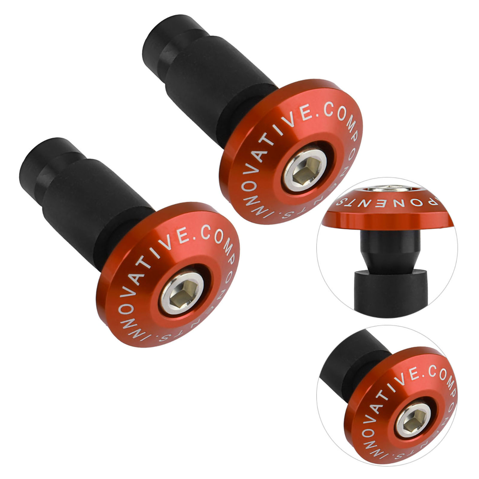 22 Mm (7/8 Zoll) Motorrad-lenkerendstopfen, Orangefarbene, Rutschfeste Lenkerendkappen Für Renn-, Quad- Und Offroad-motorräder