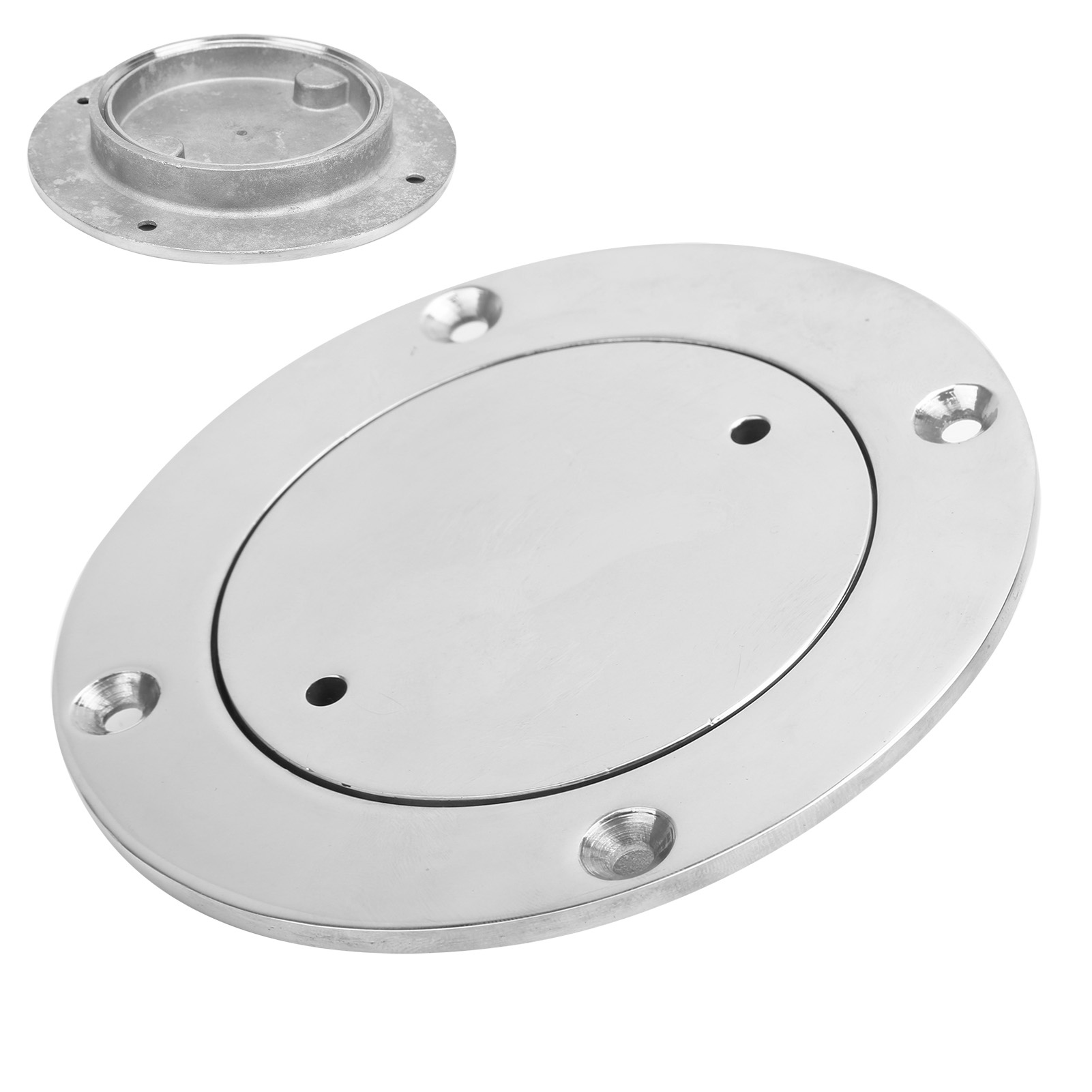 Deckplatte Mit 3-in-1-schlüssel Aus Hochglanzpoliertem Edelstahl 316, Bootsbeschlag, Wasserdichtes Bootszubehör