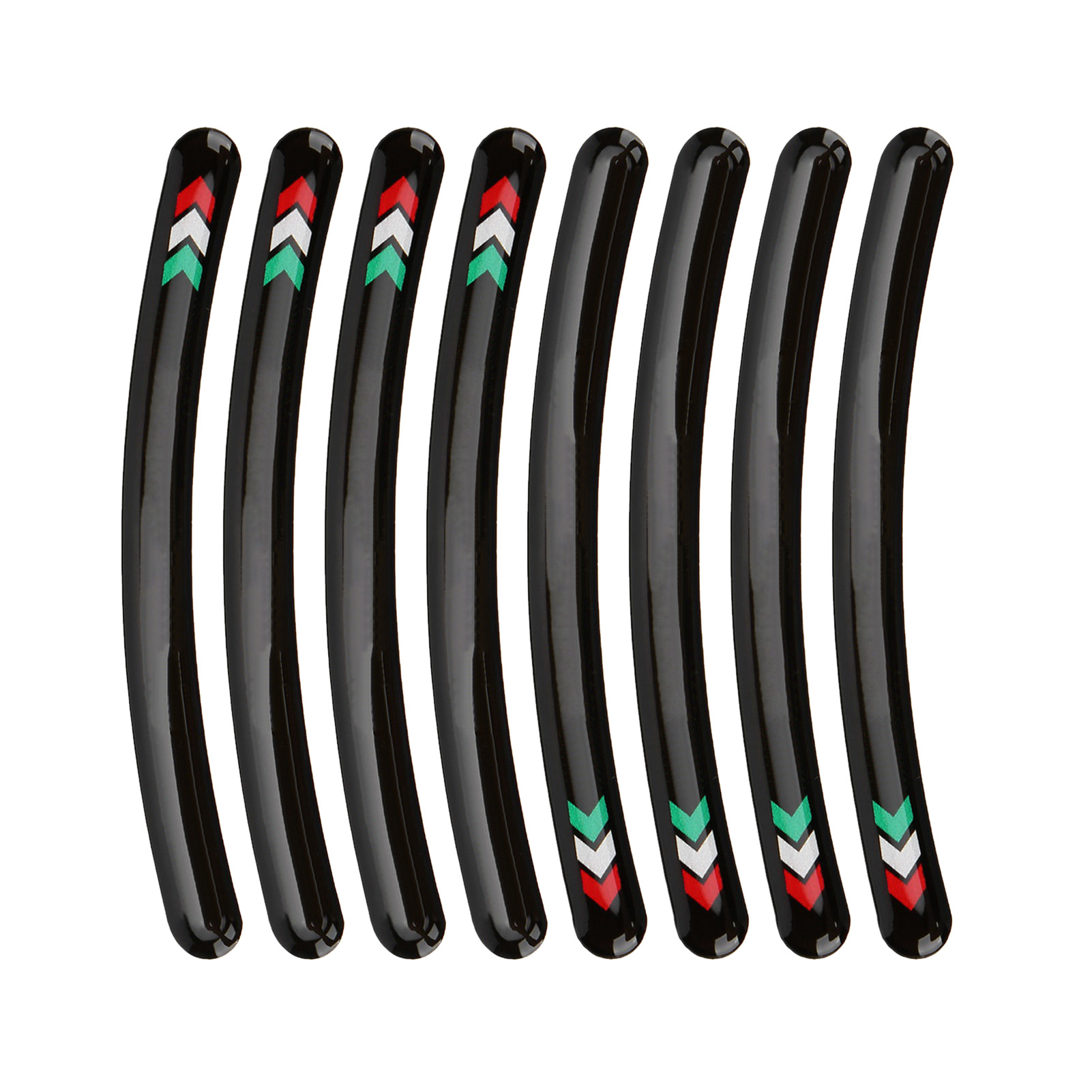 8 Stück Kawasaki Motorrad-felgenaufkleber, Selbstreflektierend, Wasserfest, Reifendekoration, Rennwagen, Typ 4