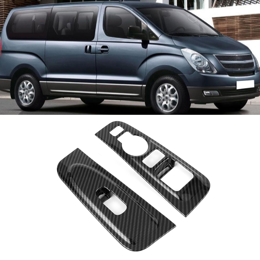 2 Stück Fensterarmlehnen-zierleisten Im Carbonfaser-stil, Passend Für Hyundai Grand Starex H1 2019