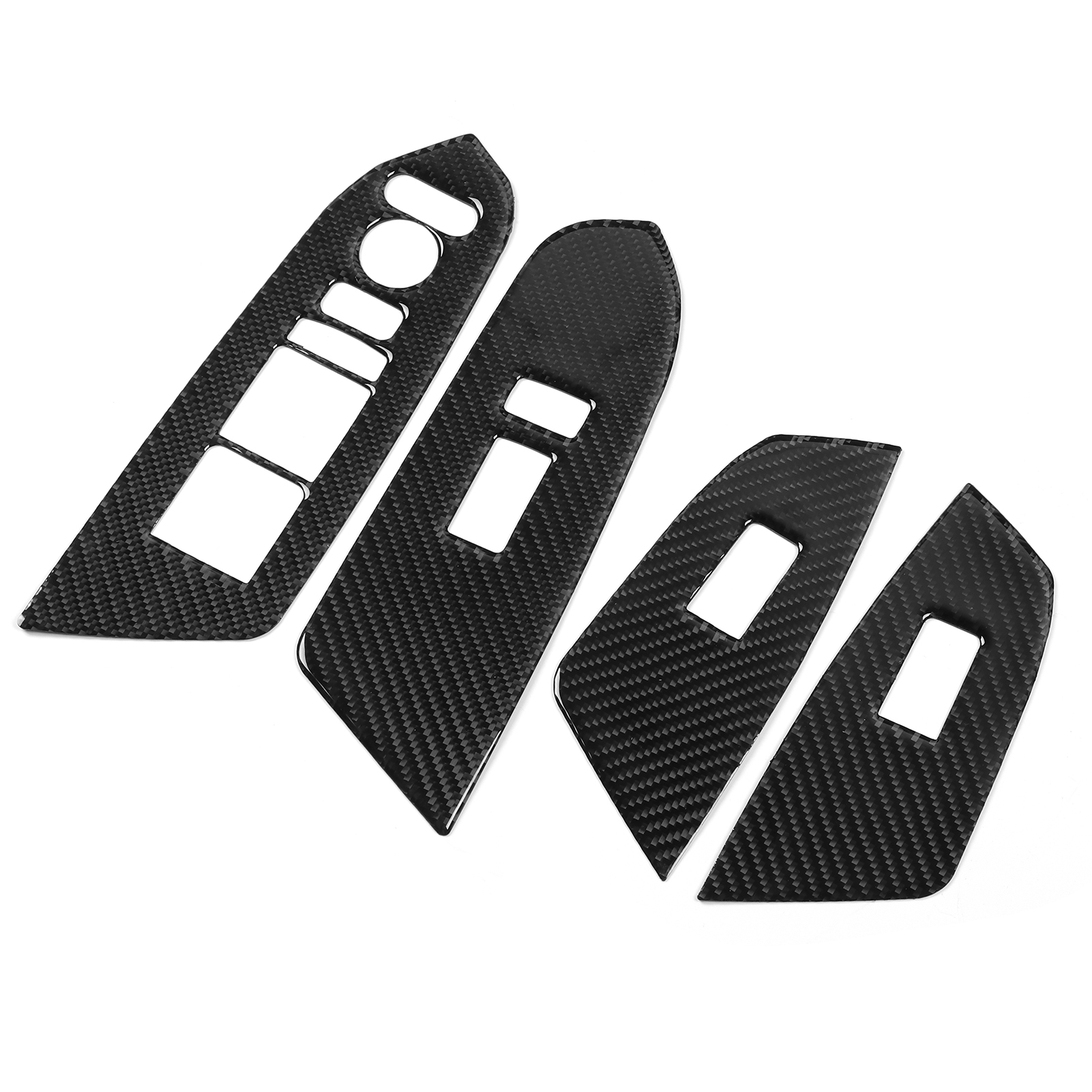 4 Zierblenden Aus Kohlefaser Für Die Fensterheber-innenausstattung, Kompatibel Mit Honda Cr-v 2016-2019, Dekorsatz
