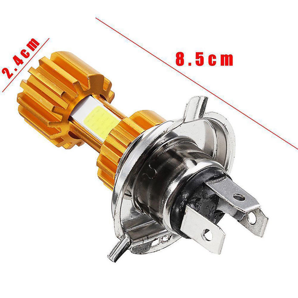 Universeller H4 18w Cob 12v Dc Led-motorradscheinwerfer, Leistungsstarke Wasserdichte Motorradlampe, 6000k Kaltweiße Motorradlampe