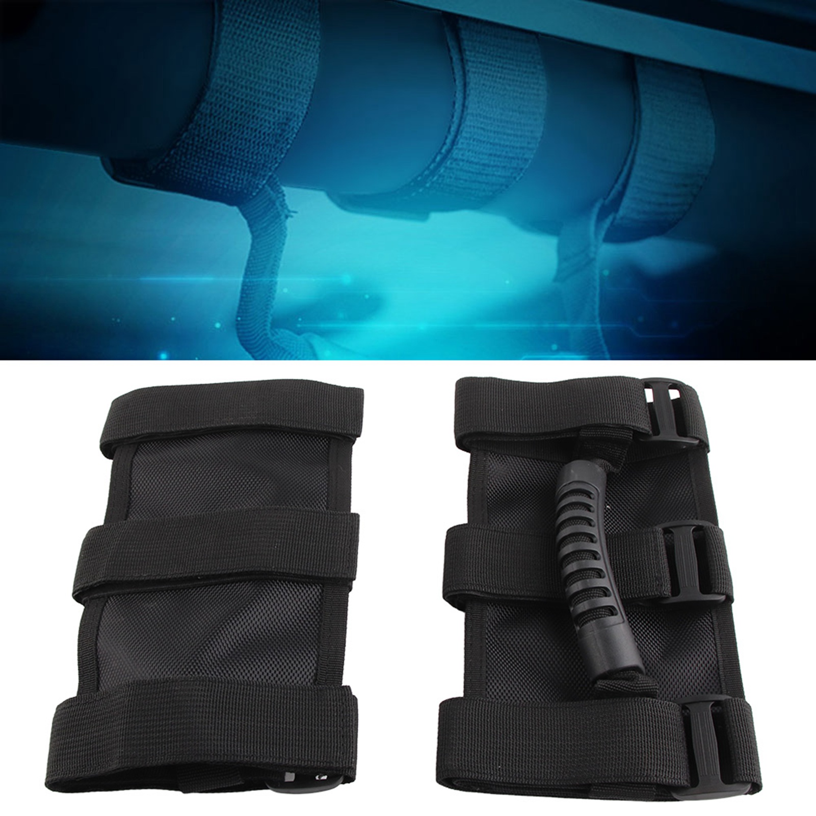 Haltegriffe Für Jeep Wrangler Yj Tj Jk Jku 1995-2007, Set Mit 2 Dachträgern, Schwarze Innengriffe, Verstärkter Halt Für Den Fahrgastraum
