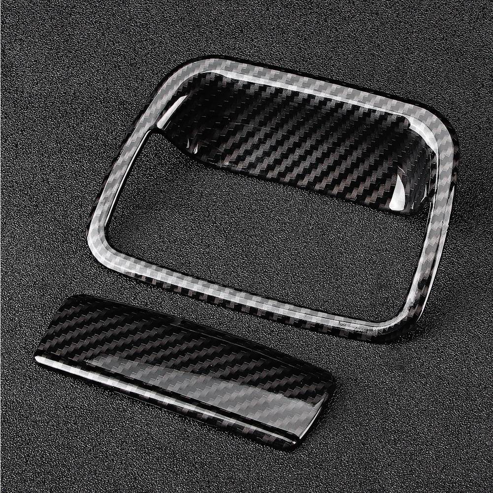 2 Stück Abs-handschuhfachgriff-deckelabdeckungen Mit Innendekor, Passend Für X1 E84 2011-2015, Carbonfaser-textur