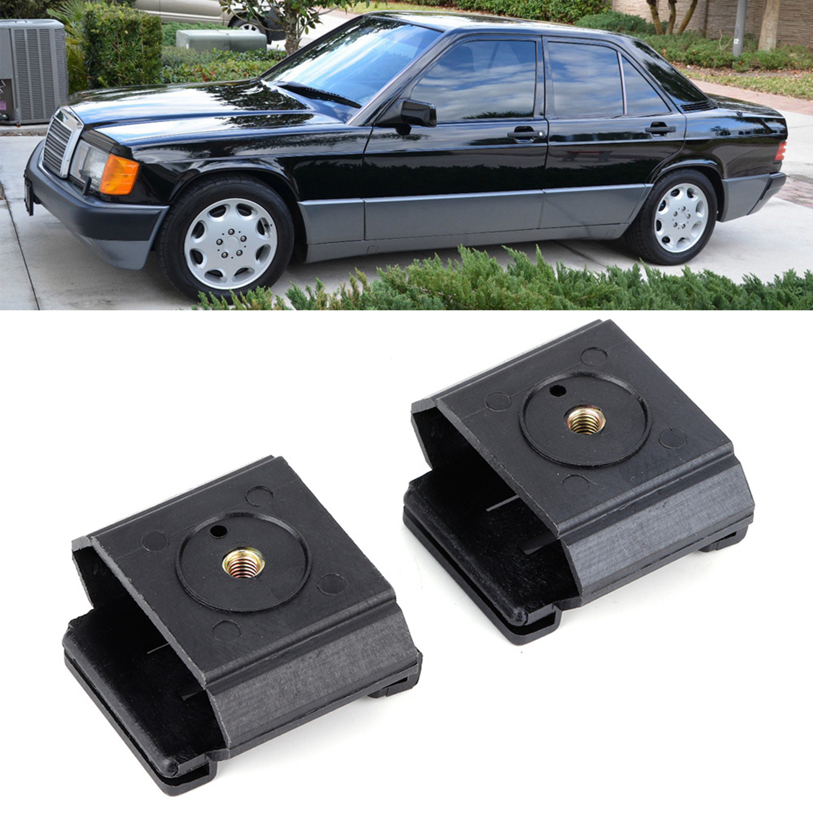 2 Stück Stoßstangenhalterungsabdeckung Zubehör Passend Für Mercedes Benz W201 1982-1993 2018800114