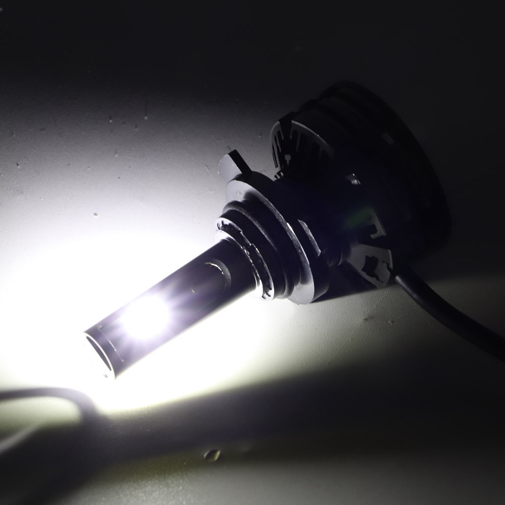 Set Mit 2 Weißen Led-lampen Für Autoscheinwerfer, Integriertes Umrüstset 9012, Leistungsstarke 6000k-beleuchtung, Kompatibel Mit Scheinwerfern, Einfacher Austausch