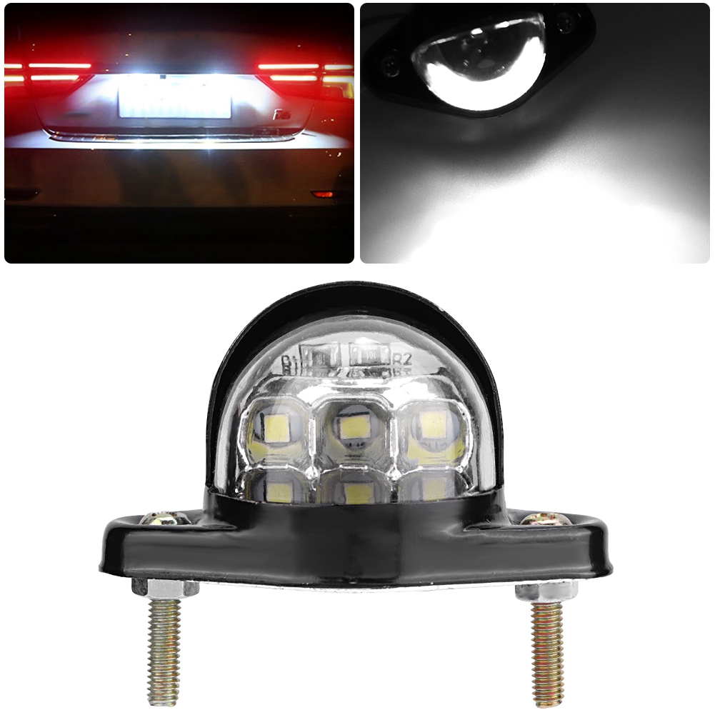 12v Led-kennzeichenbeleuchtung Mit 6 Reflektoren Für Motorrad, Anhänger, Lkw, Nutzfahrzeug