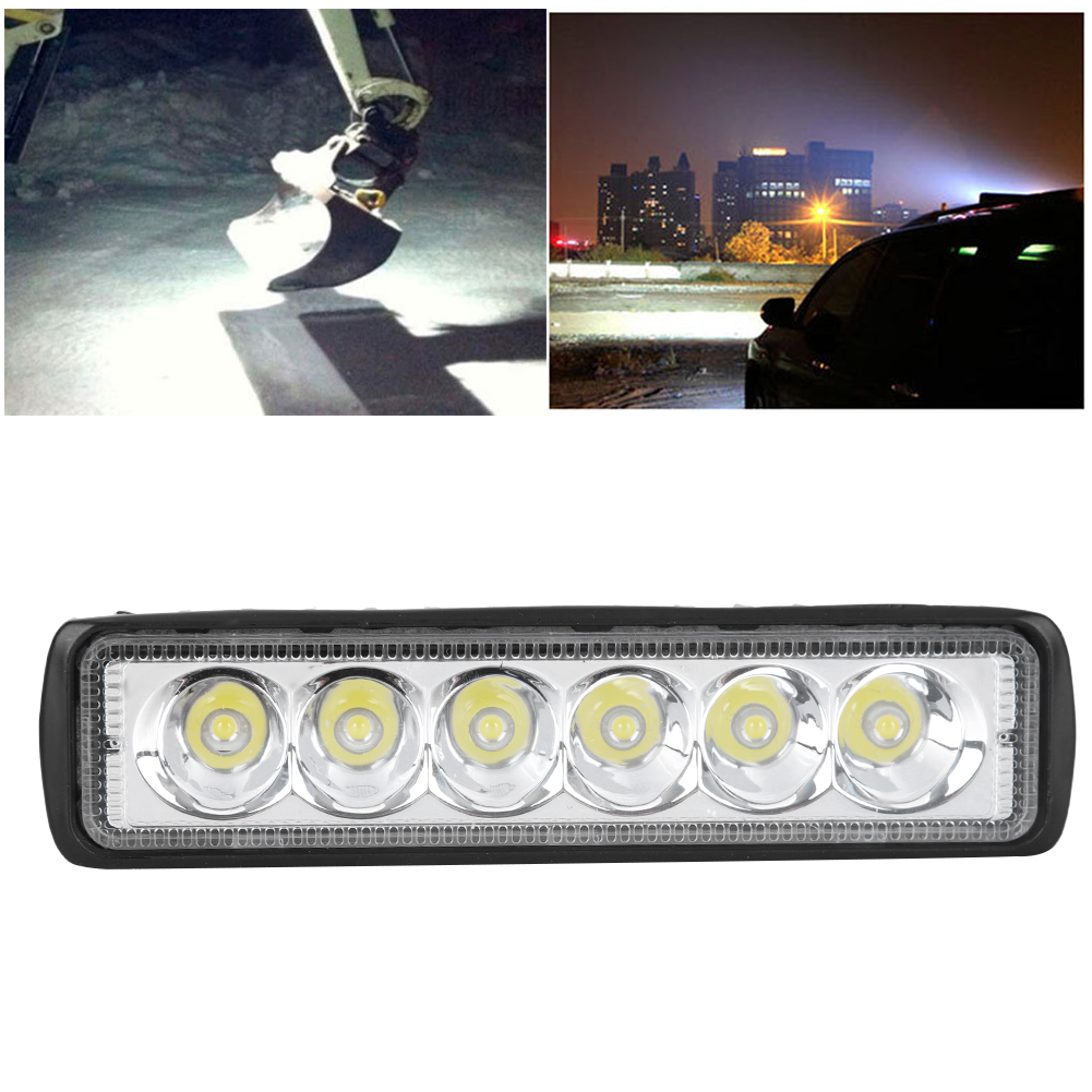 18w 6500k 1800lm 6led Arbeitsscheinwerferleiste Wasserdicht Auto Motorrad Fahrlampe Für Offroad