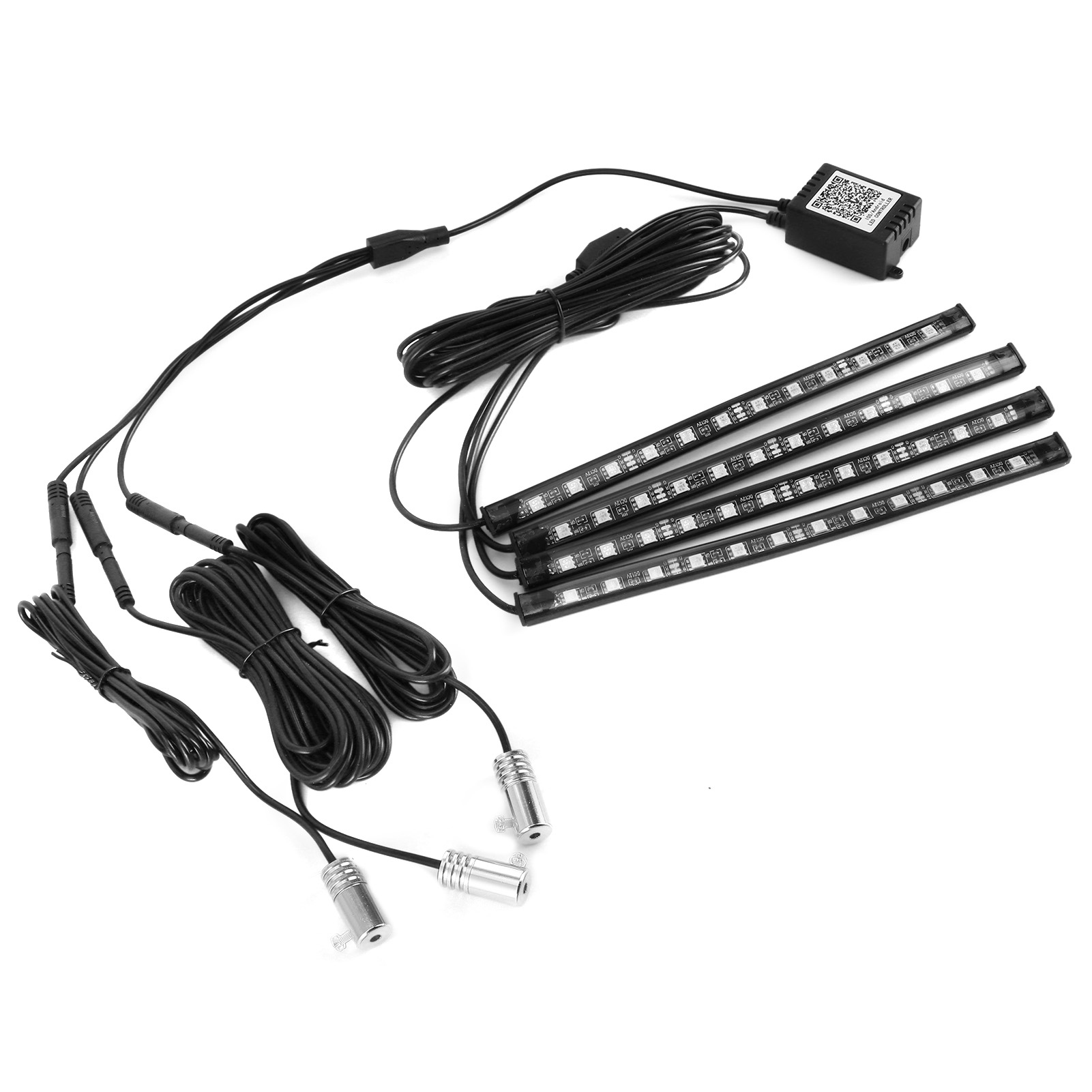 Auto-innenraum-led-stimmungsbeleuchtung, Kabellos, Ip65 Wasserdicht, Autodekoration, 3-teilig Mit Lichtstreifen, Stimmungsvolle Beleuchtung.