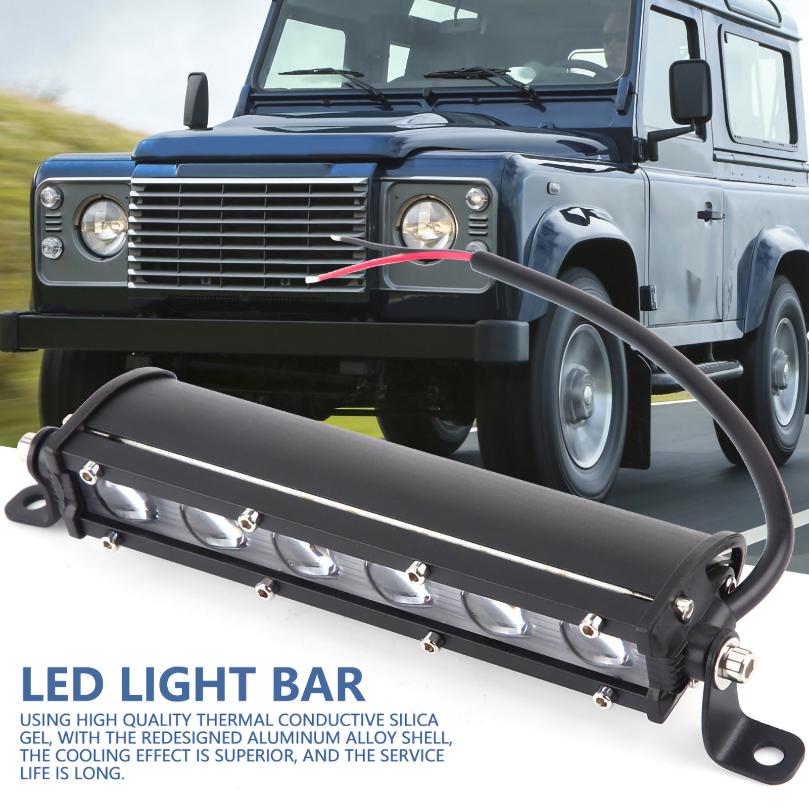 Universeller 60-w-led-arbeitsscheinwerfer (8 Zoll), Fernlicht-nebelscheinwerferleiste Für Jeep, Suv, Geländewagen, Wasserdicht, 2 Stück