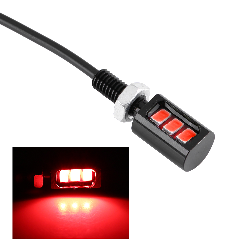 2x Led-kennzeichenbeleuchtung, Rot, 12v, Universell Für Motorrad Und Auto