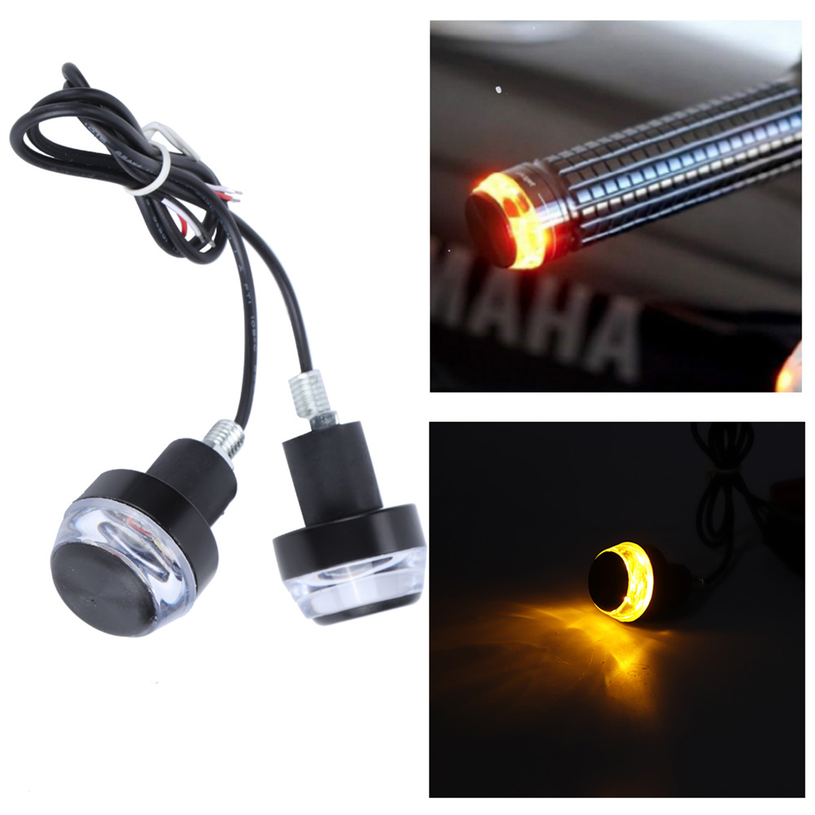 12v Led-blinker Für Motorradlenker, Universelle Griffendleuchten, 2 Stück, Wasserdichte Blinker, Kompatibel Mit Motorrädern Und Rollern