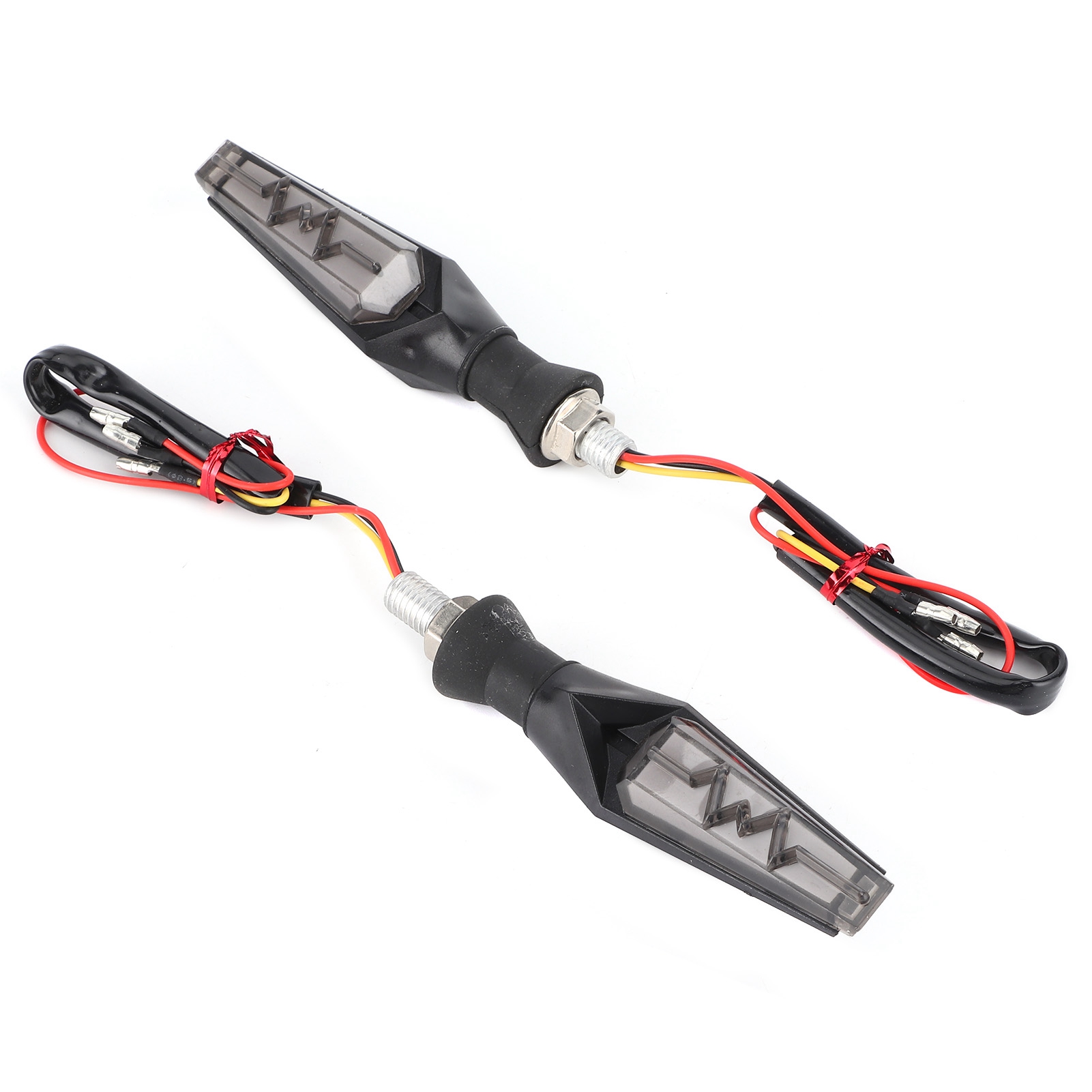 2-teilige Dynamische Led-motorradblinker, Ip66 Wasserdicht, Universal M10, Blau/gelb, Blinklichter