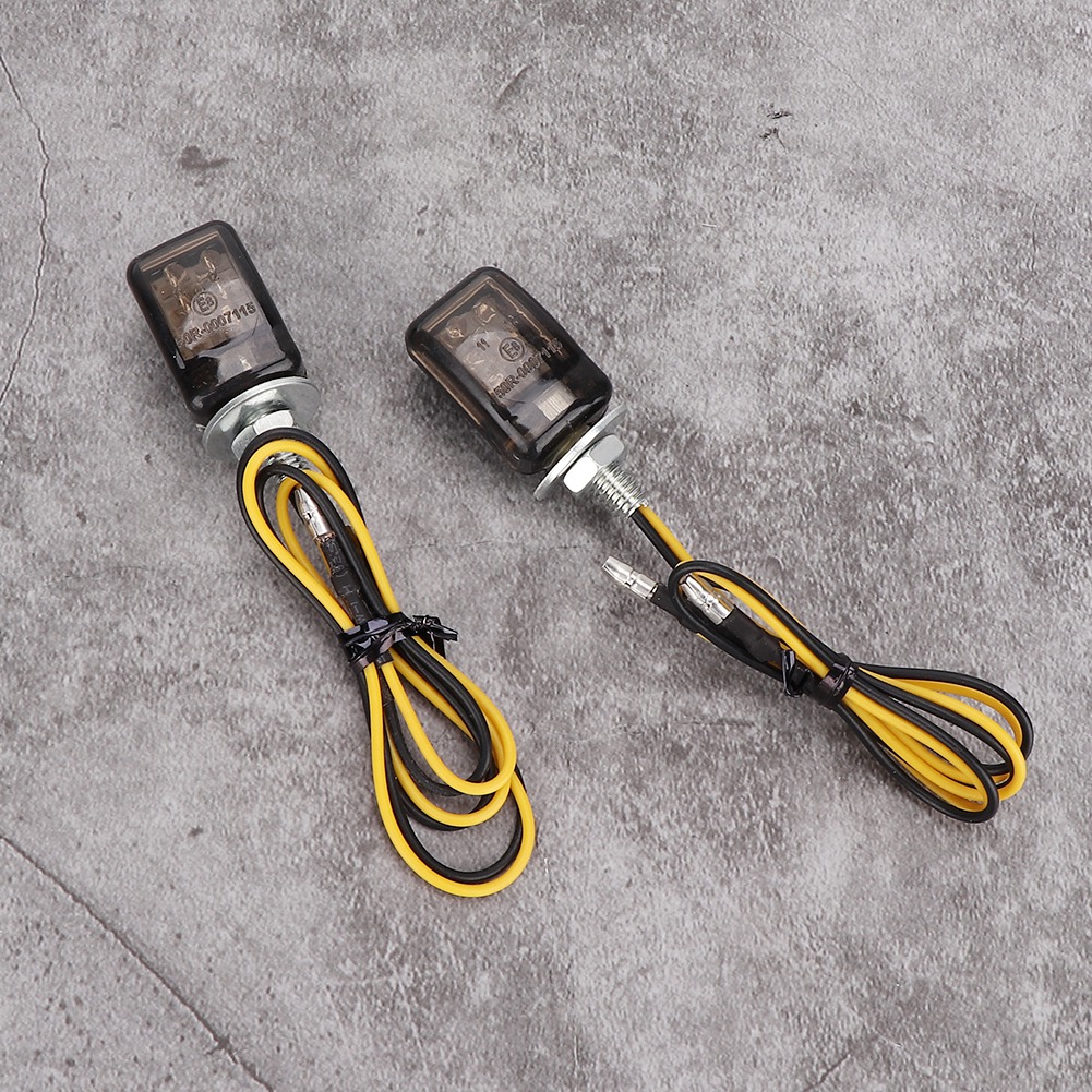 Universelle Mini-motorradblinker, Gelb, Led-blinker, 2 Stück, Getönt Schwarz, Auto- Und Motorradzubehör