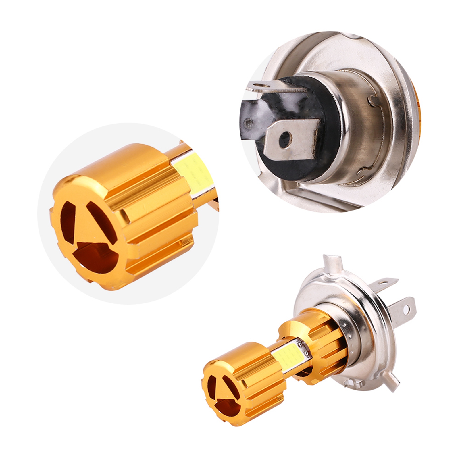 Motorradscheinwerfer H4 Led Cob 12v 18w Weiß Universal Leistungsstarke Beleuchtungslampe