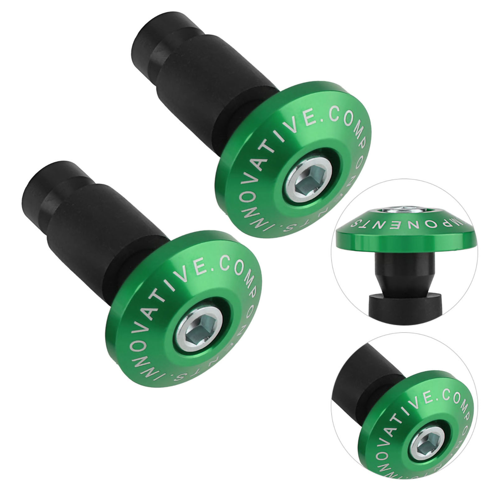 Motorrad-handschützer 22 Mm 7/8 Zoll Grüne Lenkerendkappen Für Atv Off-road-rennset