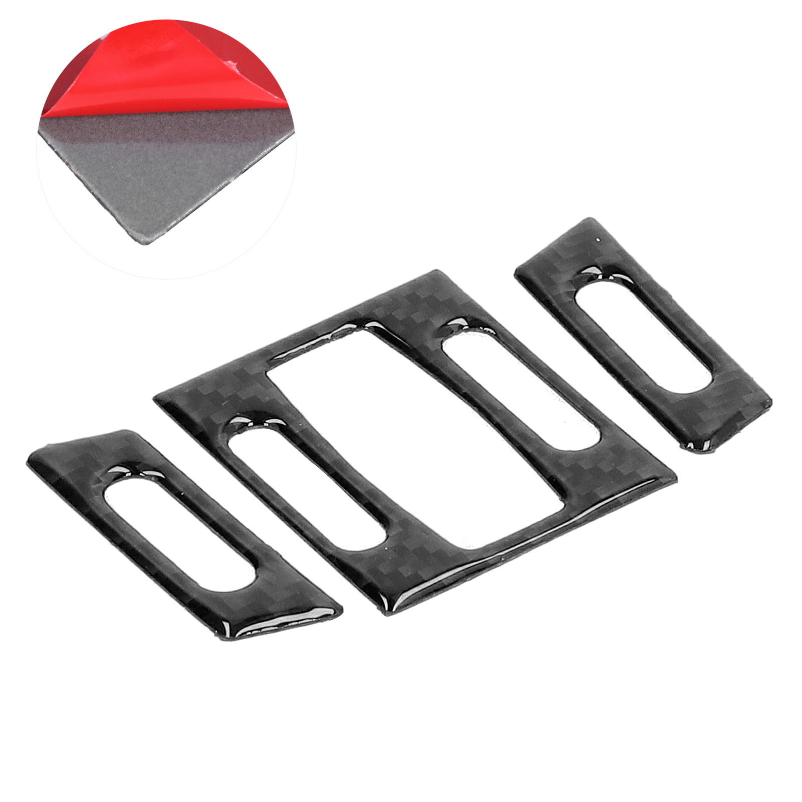 3-teiliges Carbonfaser-luftauslass-set Für Bmw 5er E60/e61 (2004–2010), Carbonfaser-interieurleisten, Schwarze Zierleisten