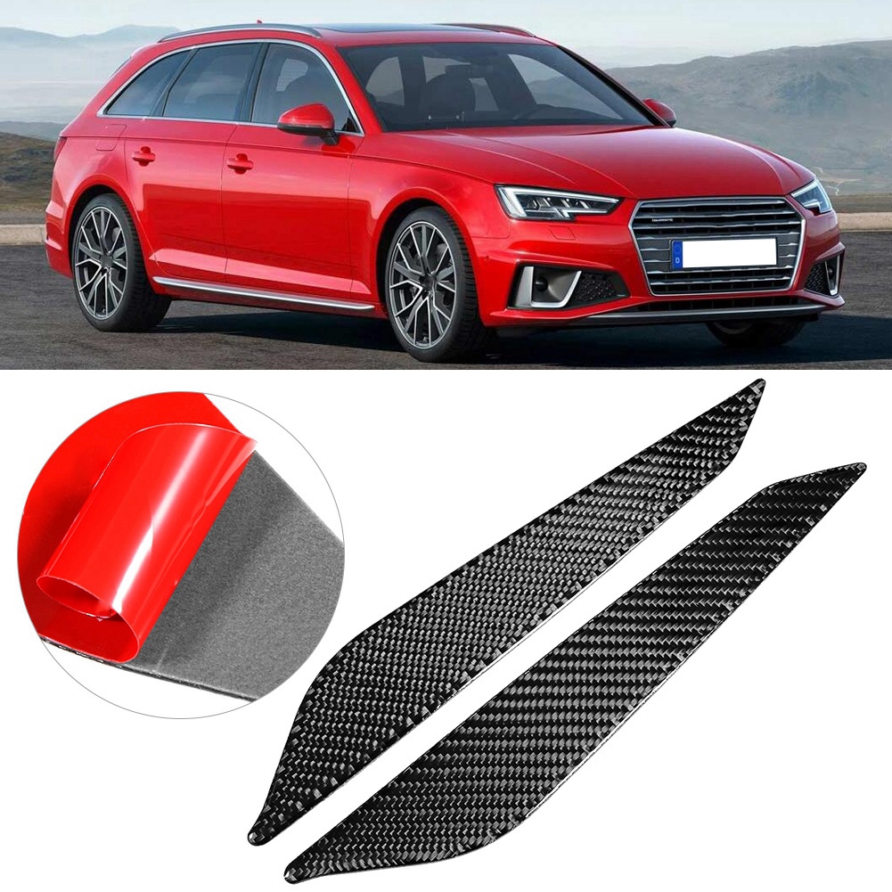 2 Zierleisten Für Die Mittelkonsole Aus Kohlefaser Für Audi A4 B9 (2017–2019), Dekorative Interieur-aufkleber, 2-teiliges Set