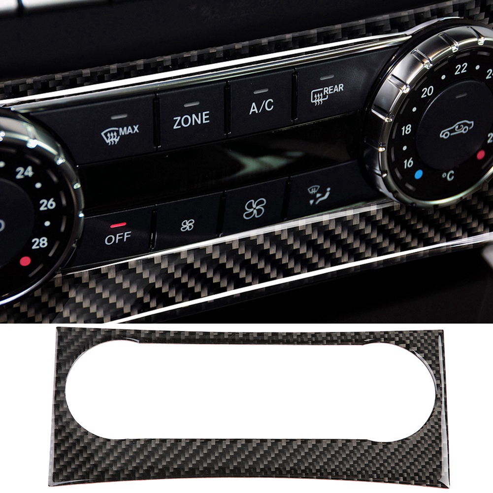 Zierleiste Aus Kohlefaser Für Mercedes W204 (2005–2012) – Abdeckung Der Mittelkonsole/klimaanlage, Auto-dekorationsset