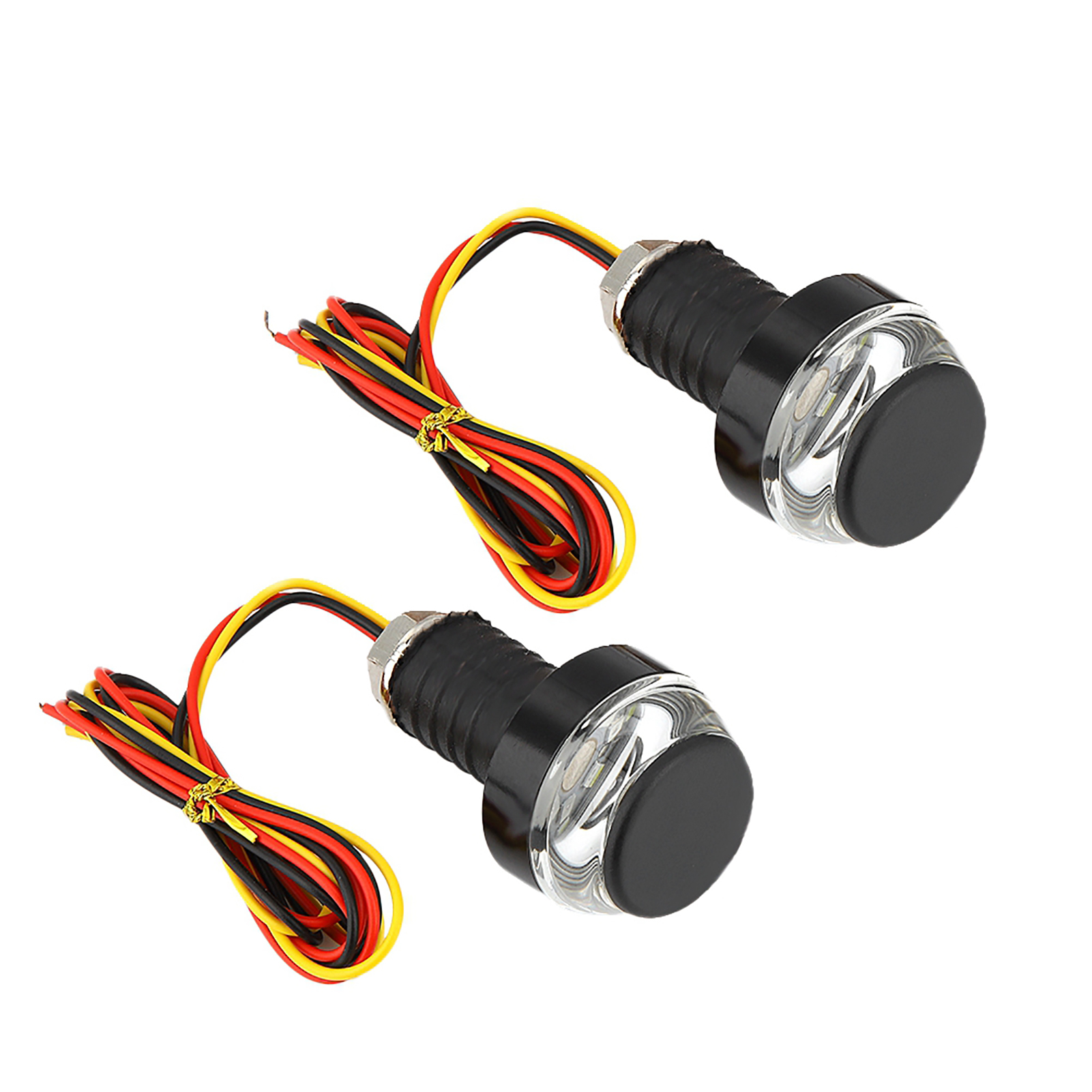 12v Dc Led-motorradblinker, Lenkerendleuchten Mit Weißem Und Gelbem Lichtbalken, Universelle Lenkerblinker, Wasserdichte Motorradbeleuchtung