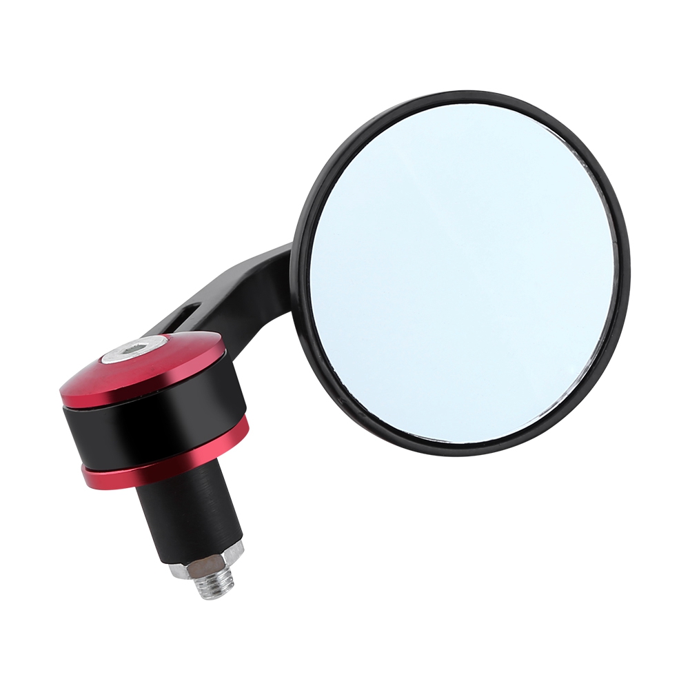 Universelle 7/8"-rundmotorradspiegel, Paar Rote Lenkerseitenspiegel, Schraubverschluss, Verstellbare Rückansicht, Motorradzubehör.