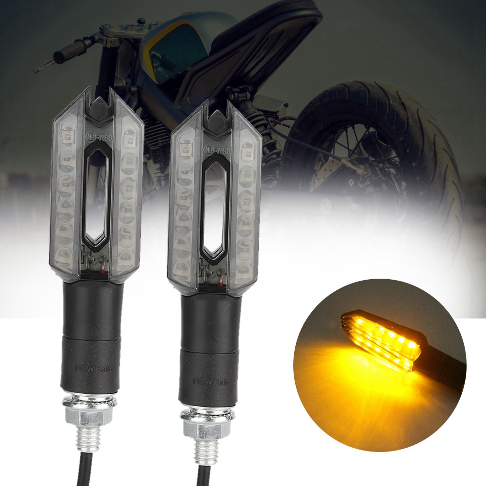 Universelle 12v-led-motorradblinker, Paar Gelbe Blinker, Signalleuchten, Motorrad-tuningzubehör
