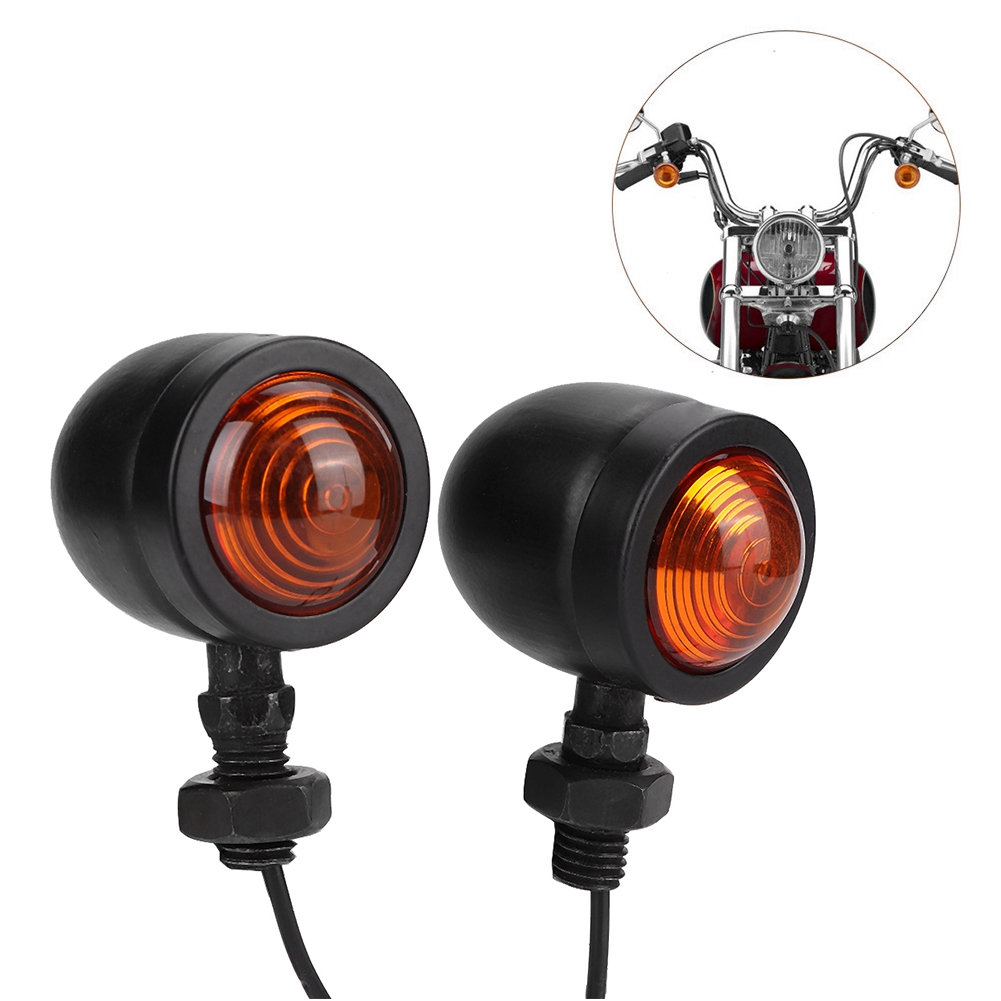 Retro-blinker Aus Metall Für Motorräder, Kontrollleuchten Für Fahrräder, Universelle Motorrad-blinkerbirnen