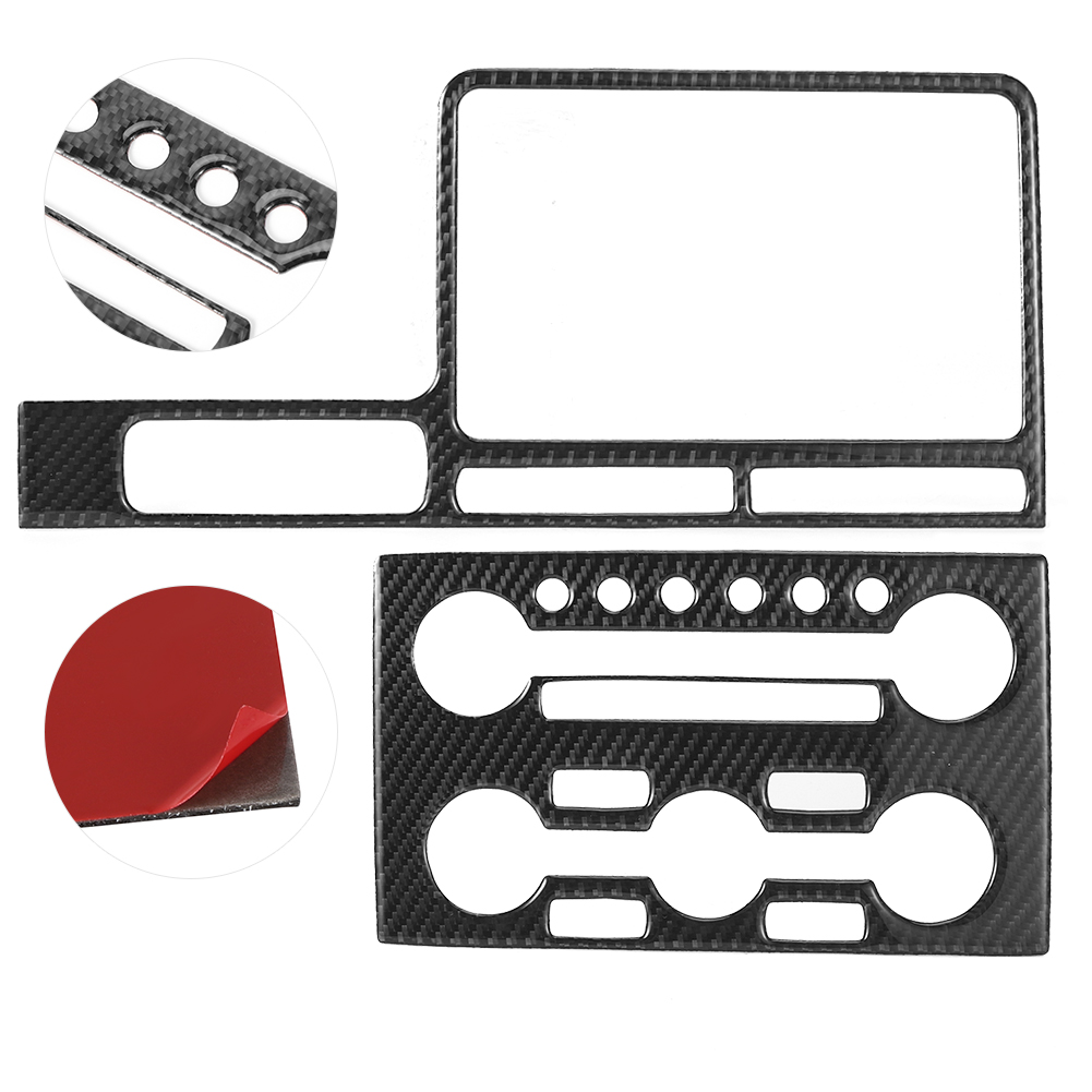 2-teiliges Set Carbonfaser-zentralbedienfeld-navigationsblenden Passend Für Nissan Gtr R35 08‐16