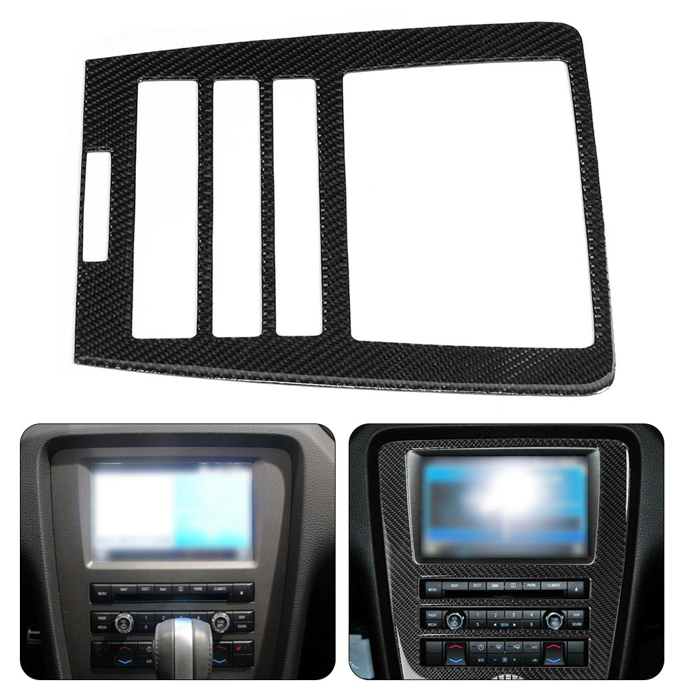 Abdeckung Für Das Gps-navigationssystem Aus Kohlefaser, Passend Für Ford Mustang 2009-2013
