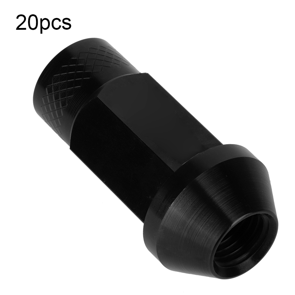 Universelle Aluminium-radmuttern M12x1,5, 20er-pack, Länge 50 Mm, Abschließbar, Diebstahlsicher Für Autos, Robuste Und Leichte Befestigung.