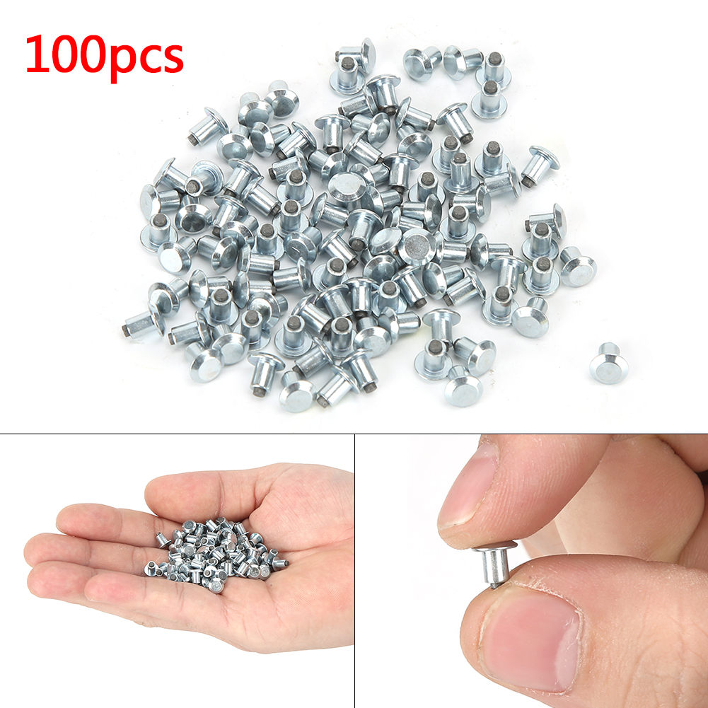 100 Stück 6,5 Mm 0,3 Zoll Rad-reifenbolzen Mit Antirutschfunktion Für Auto, Motorrad, Atv, Utv (jx6.5-6.5-1)