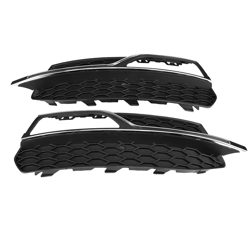 Nebelscheinwerfergitter Unten, Glänzend Schwarz, S3-design, Für Audi A3 S Line 8v 2013-2016, Paar