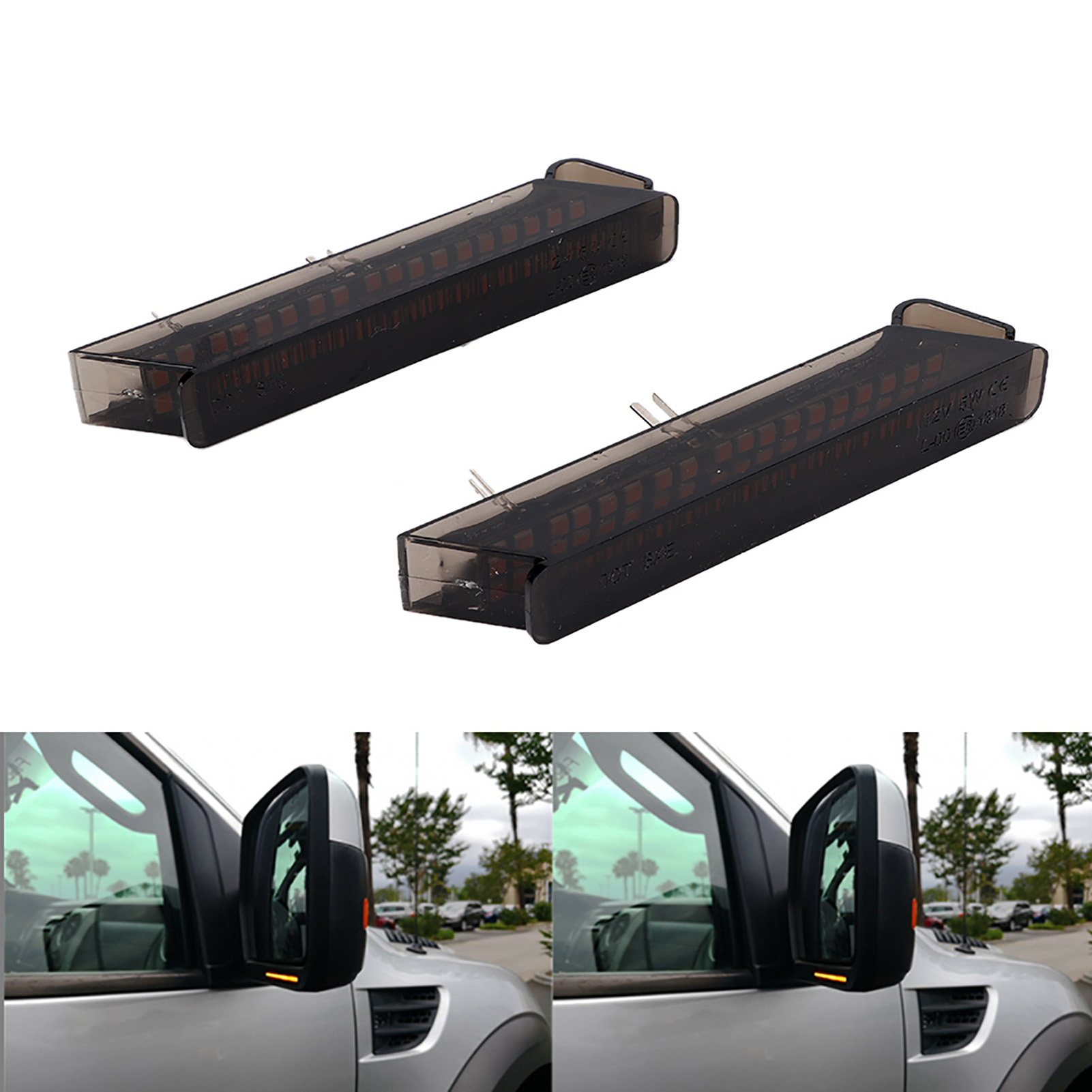 Paar Dynamische Led-blinker (3000k) Für Ford F150 (2004–2014) Rückspiegel, Gelbe Blinker, 2er-set