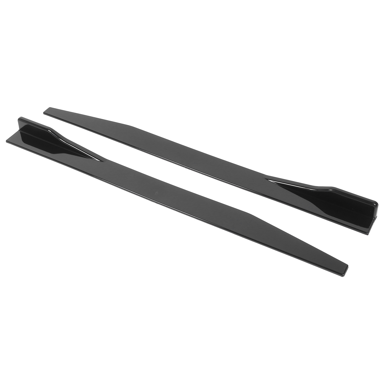 2 Stück Seitenschweller-splitterlippen-diffusoren, Universell, 120 Cm/47,2 Zoll, Glänzend Schwarz