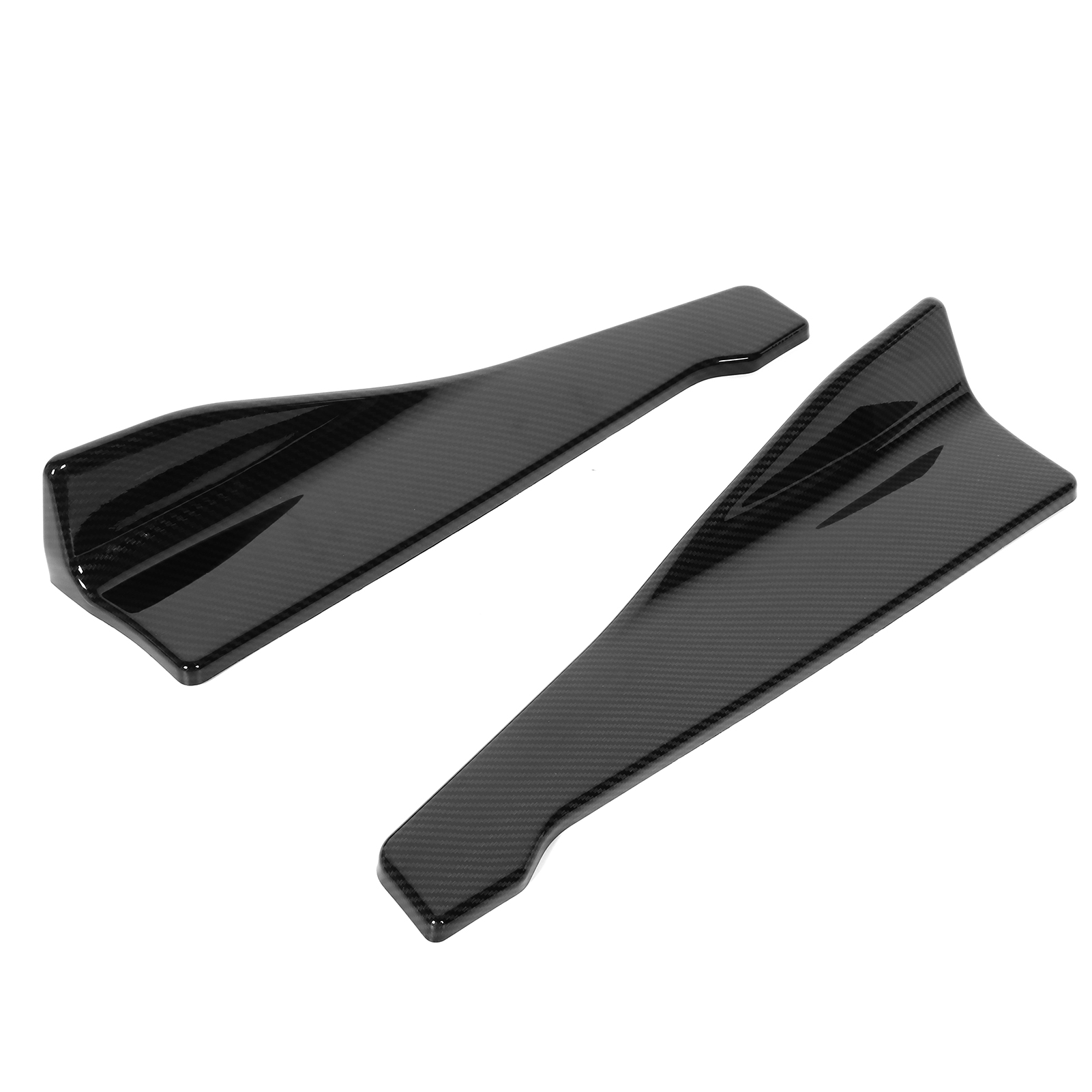 2-teiliges Universelles Seitenschweller-splitter-lippen-winglet-flügel-set Im Carbonfaser-stil Für 18,9-zoll-karosserie