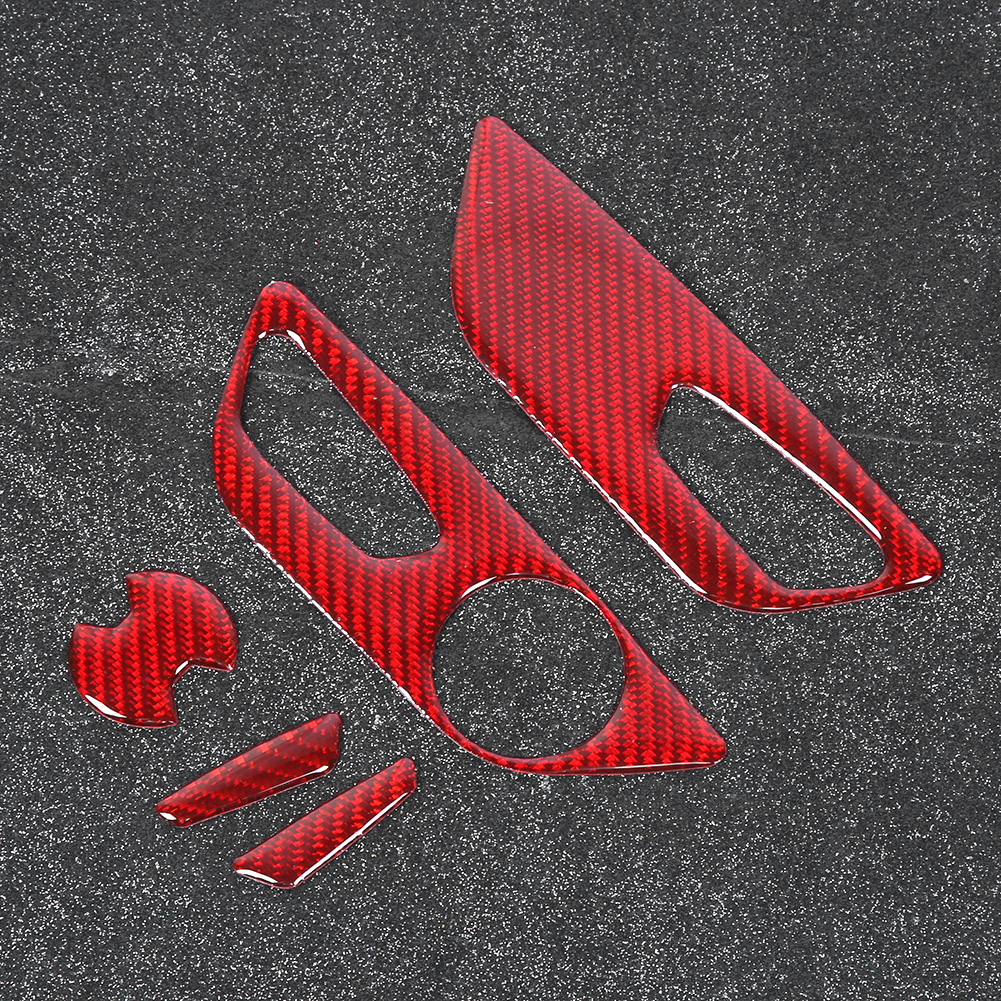 5-teiliges Set Mit Abdeckungen Für Die Sitzverstellknöpfe Aus Kohlefaser, Passend Für Ford Mustang 2015–2019