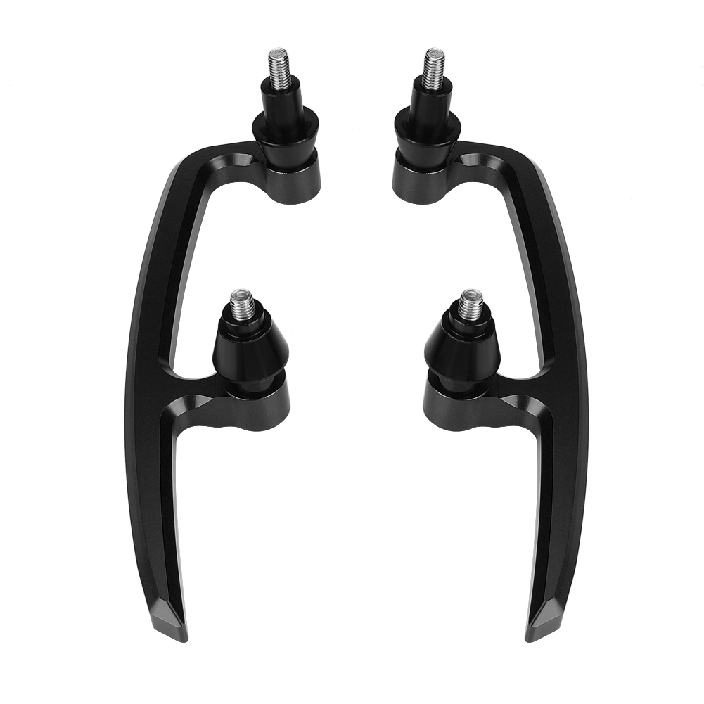 Cnc-gefräster Soziusgriff Aus Aluminium Für Kawasaki Z650 (2017–2018), Schwarze Sitzstrebe, Montagesatz