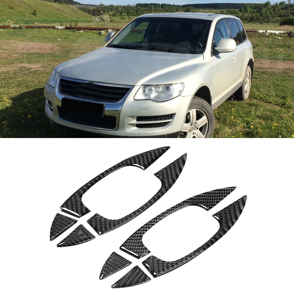 8-teiliges Set Türgriff-zierleisten Aus Kohlefaser Für Linkslenker, Passend Für Vw Touareg 2011-2018