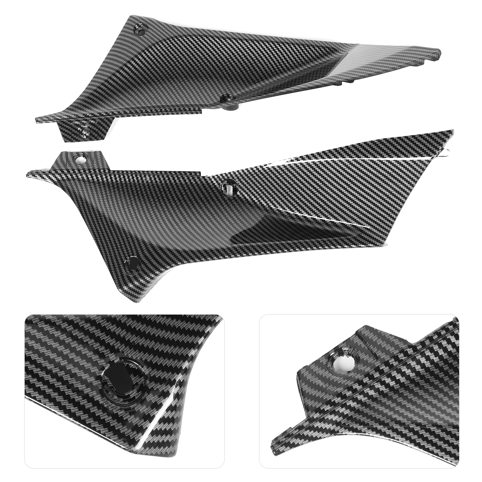 2x Aerodynamische Dubai Carbon Look Lufteinlass-einsätze Für Die Rechte Und Linke Seite, Kompatibel Mit Yamaha Yzf R1 02-03