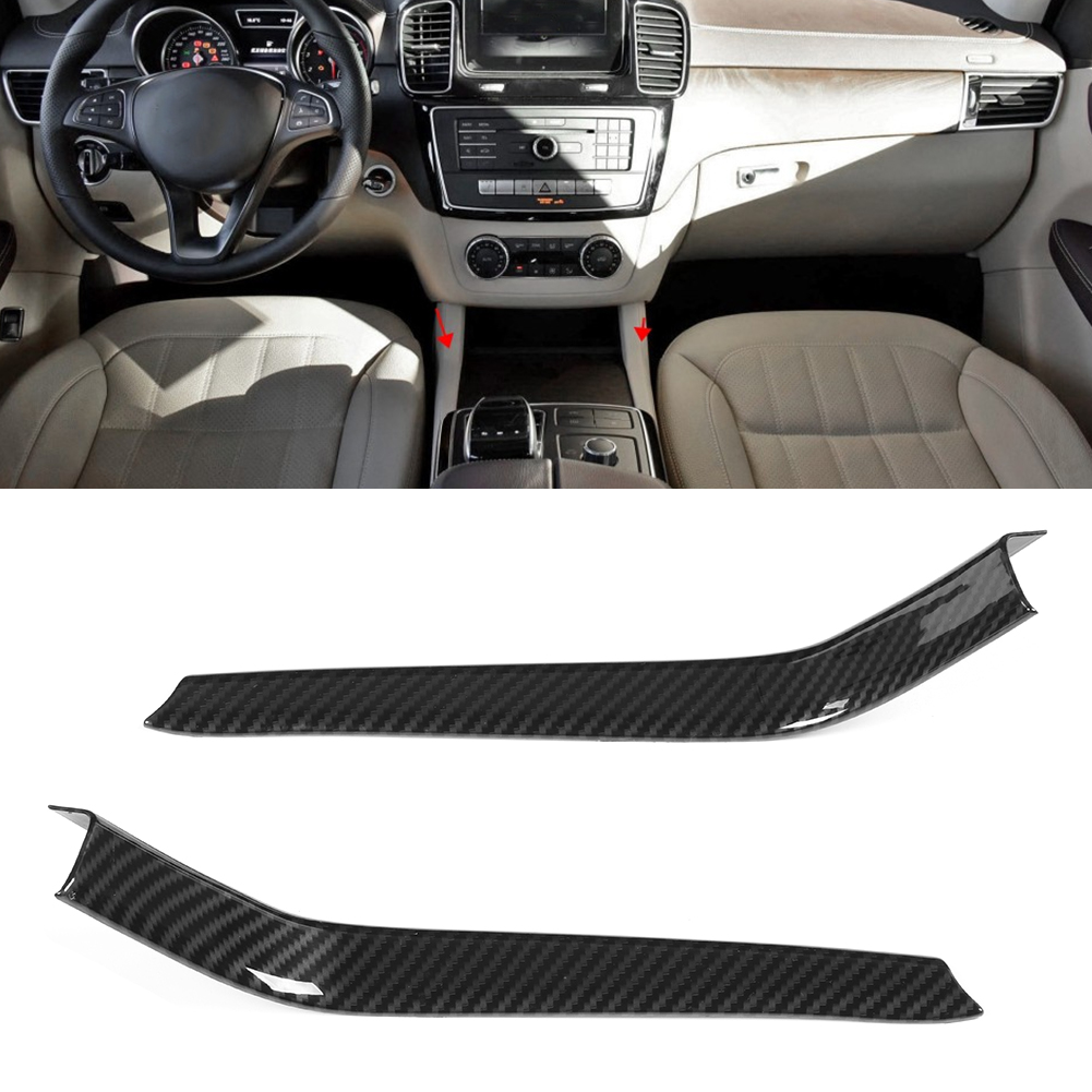 2 Stück Zierleisten Für Getränkehalter Im Carbonfaser-look, Passend Für Mercedes-benz Gle, Gls, Ml, Gl W166, X166 (2013–2019)