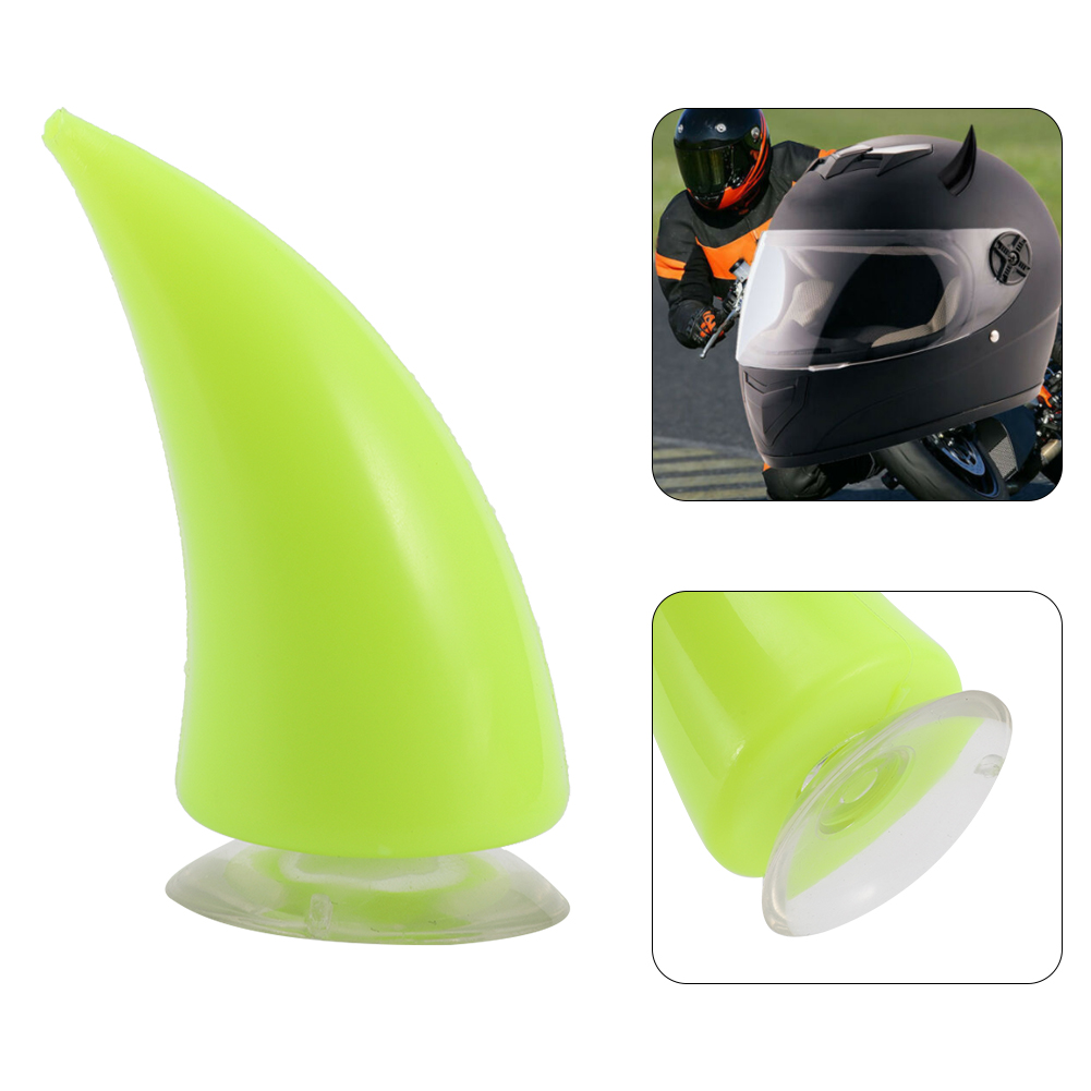 Motorradhelm Teufelshorn Mit Saugnapf-dekoration, Grün