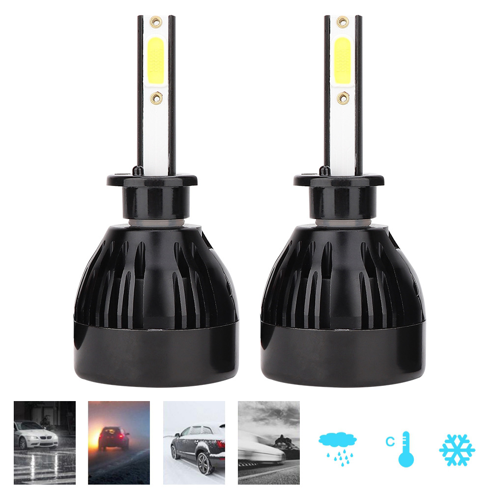 2 H1 80w 6000k Kaltweiße Led-lampen Für Autoscheinwerfer, G20-sockel Mit Integriertem Treiber, Leistungsstarke Beleuchtung, 2 Stück
