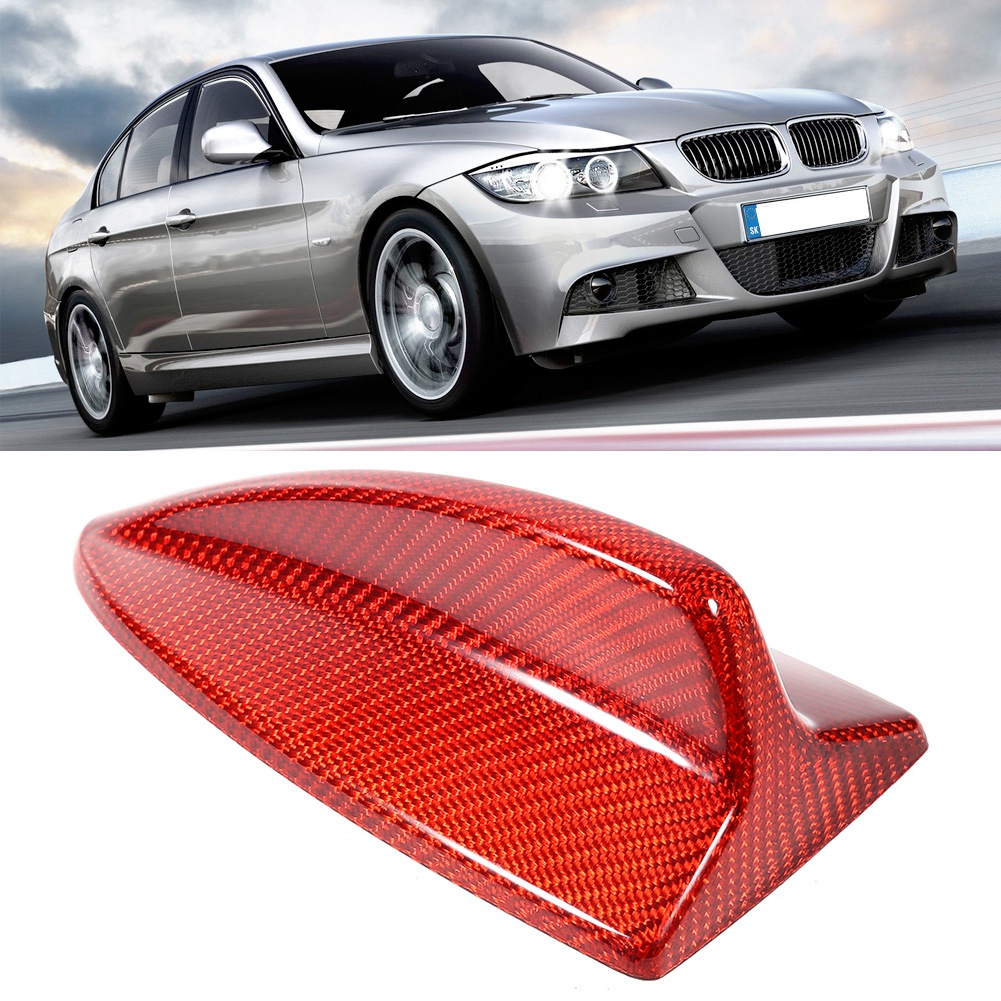 Hochwertige Carbonfaser-antenne Für Bmw E90 (2004–2012), Rotes Zubehörgehäuse, Carbonfaser-antennenabdeckung, Kfz-ersatzteil